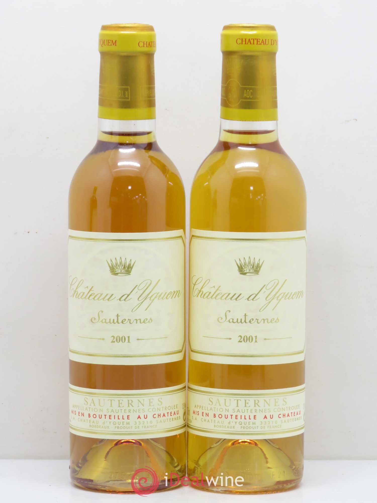 Château d' Yquem 1er Cru Classé Supérieur 2001 - Posten von 2 Demi-Flaschen - 0