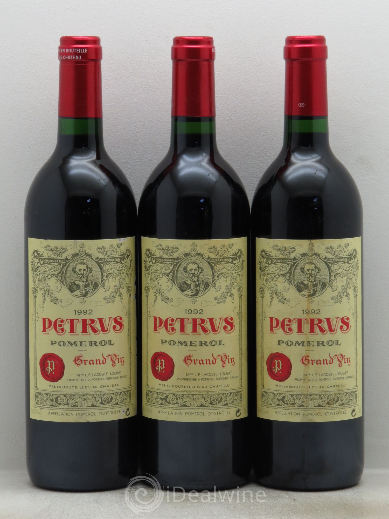 Petrus 1992 - Lot de 3 bouteilles - 0