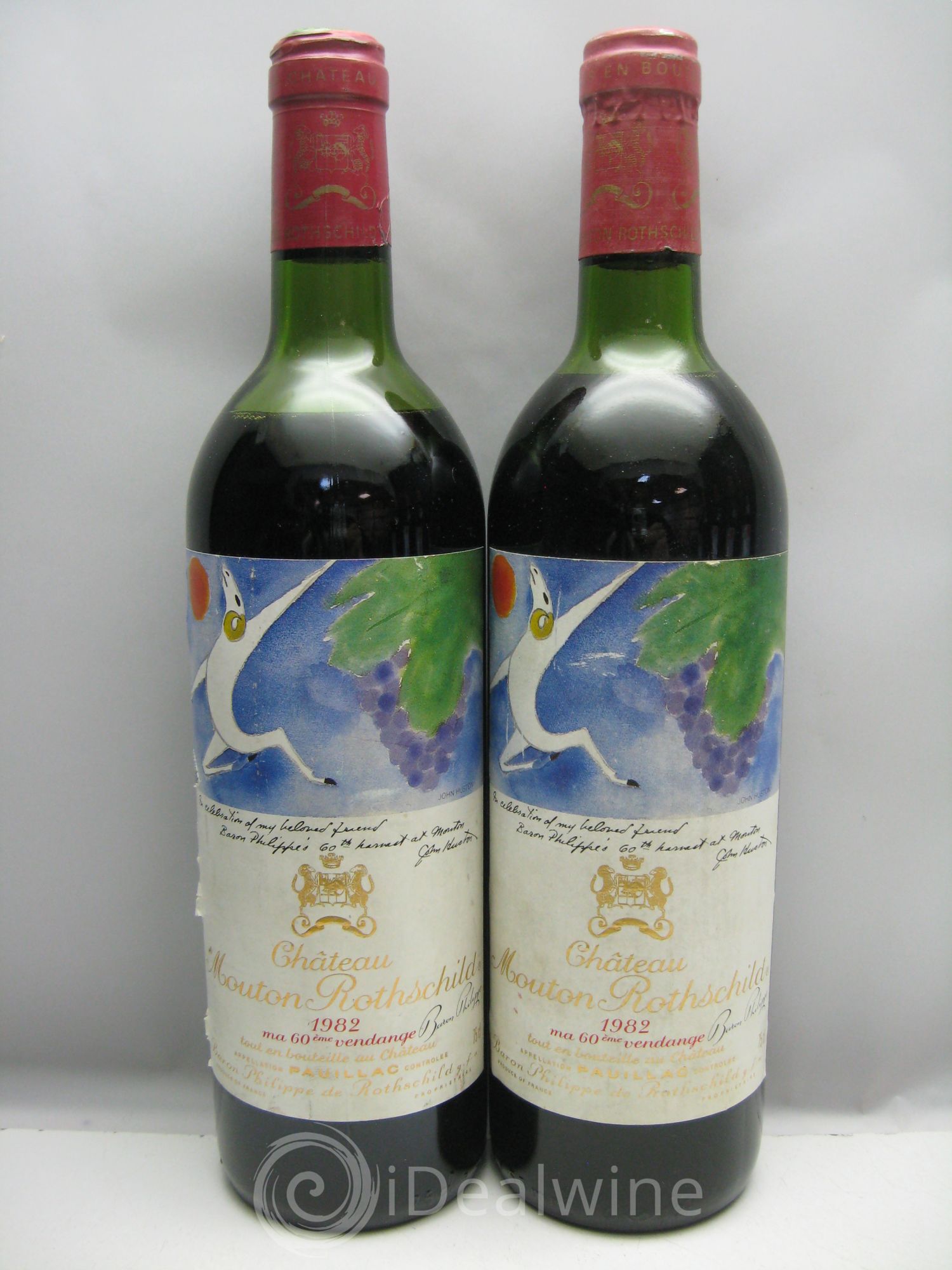 Château Mouton Rothschild 1er Grand Cru Classé (caps.congés) 1982 - Lot de 6 bouteilles - 0