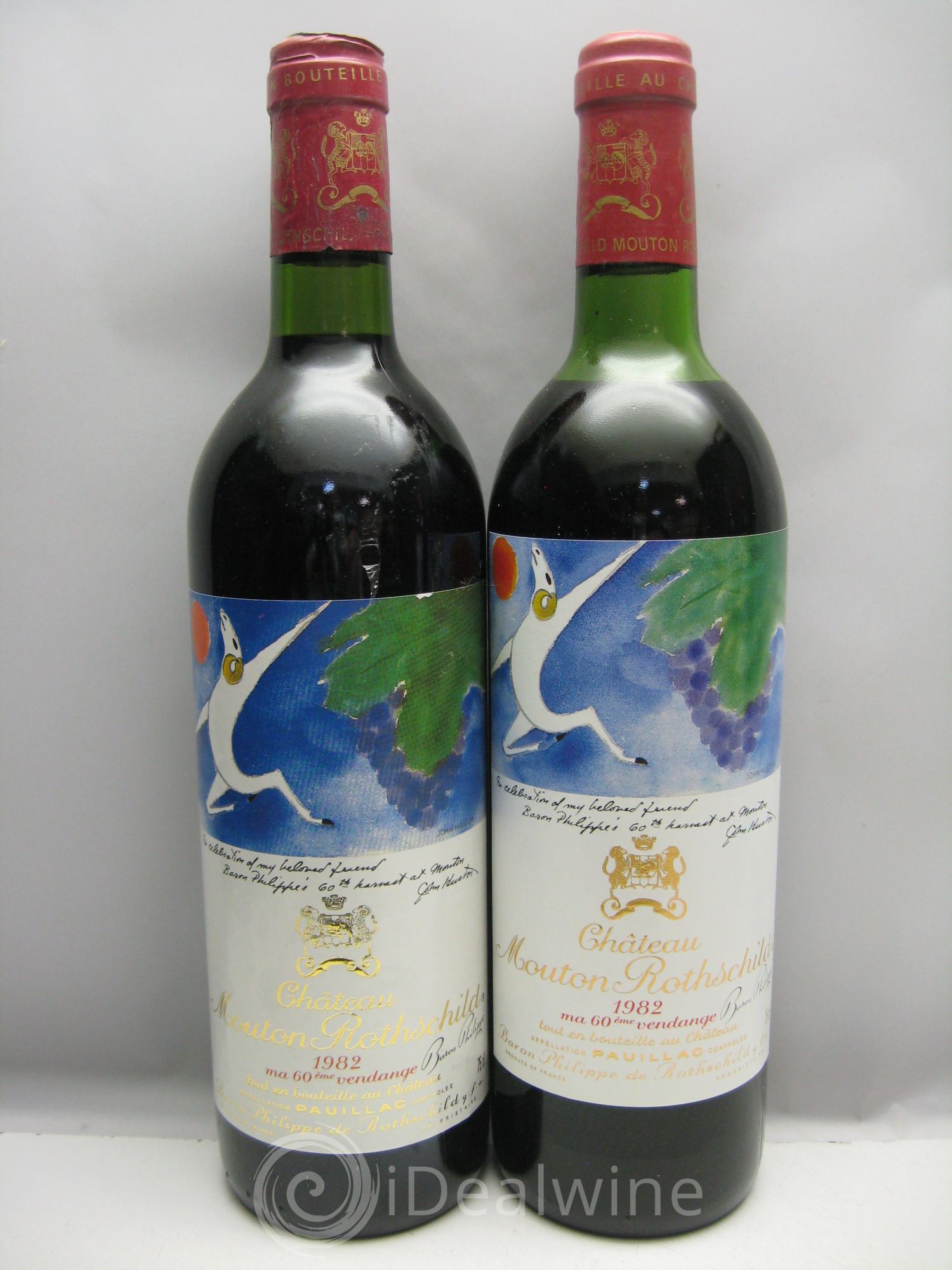Château Mouton Rothschild 1er Grand Cru Classé (caps.congés) 1982 - Lot de 6 bouteilles - 1