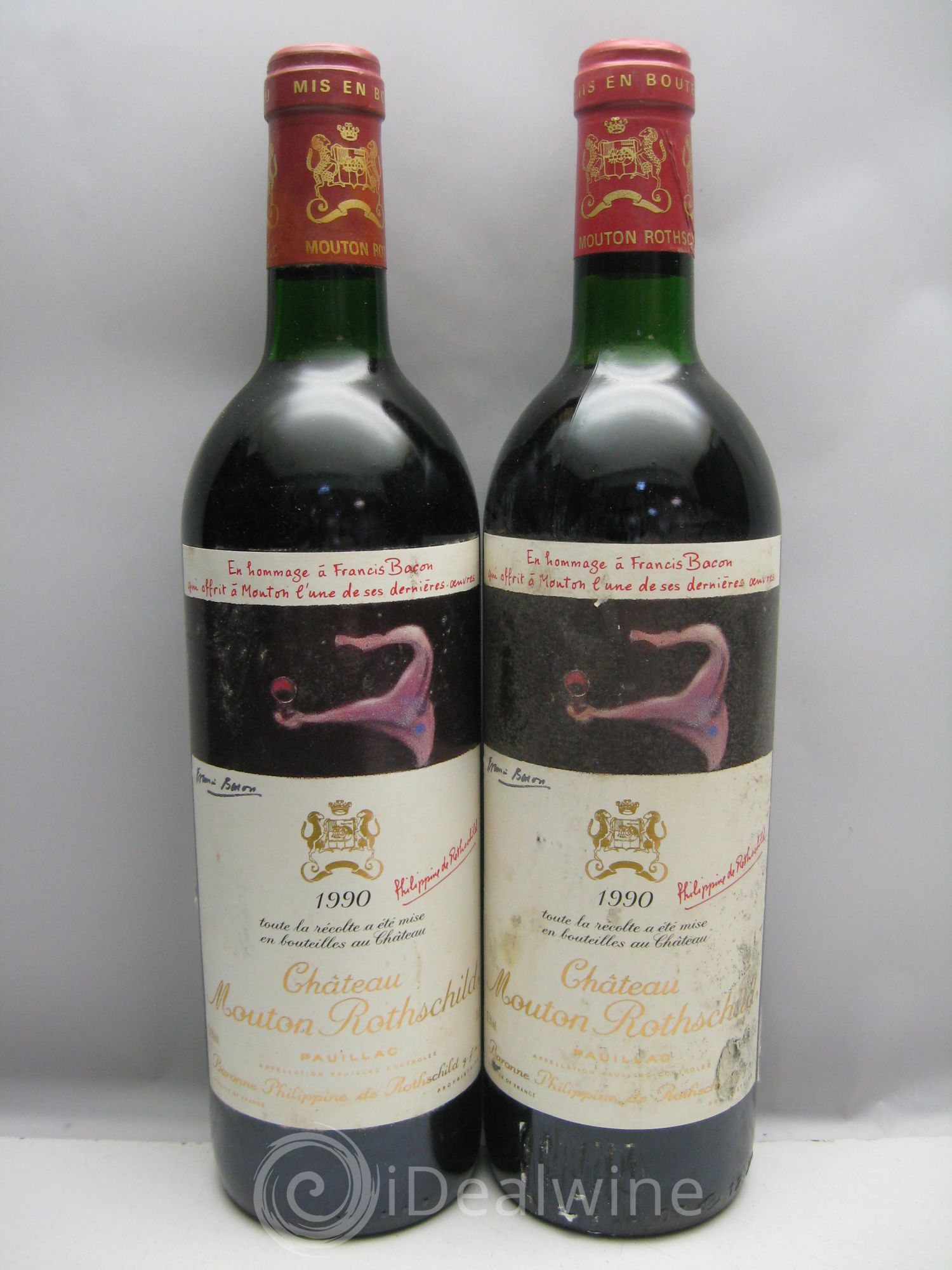 Château Mouton Rothschild 1er Grand Cru Classé (3 caps.congés) 1990 - Lot de 6 bouteilles - 2