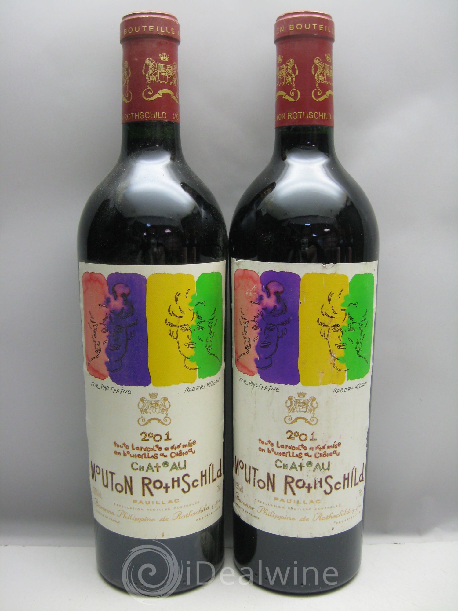 Château Mouton Rothschild 1er Grand Cru Classé (8caps.congés) 2001 - Lot de 12 bouteilles - 2