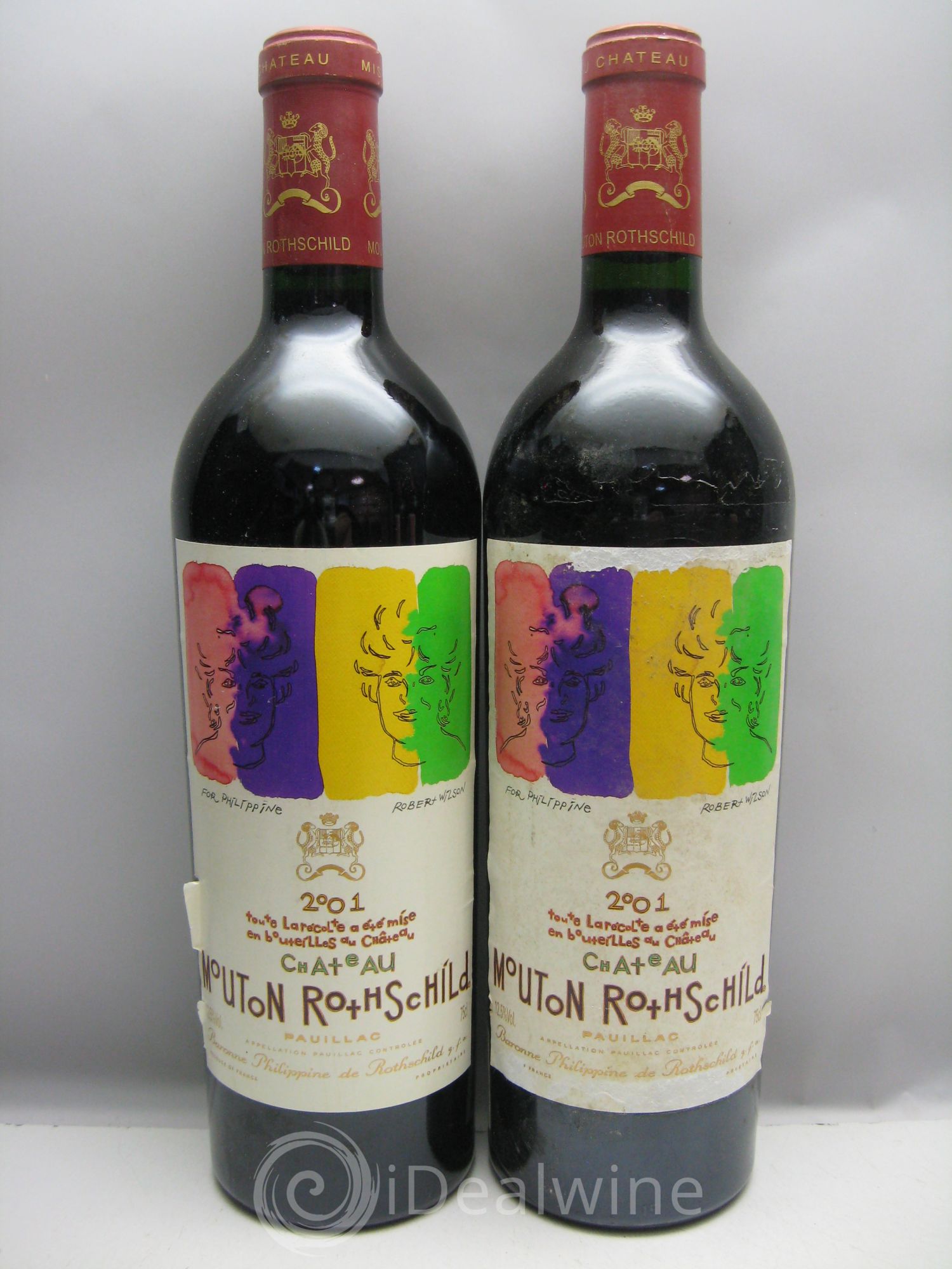 Château Mouton Rothschild 1er Grand Cru Classé (8caps.congés) 2001 - Lot de 12 bouteilles - 3
