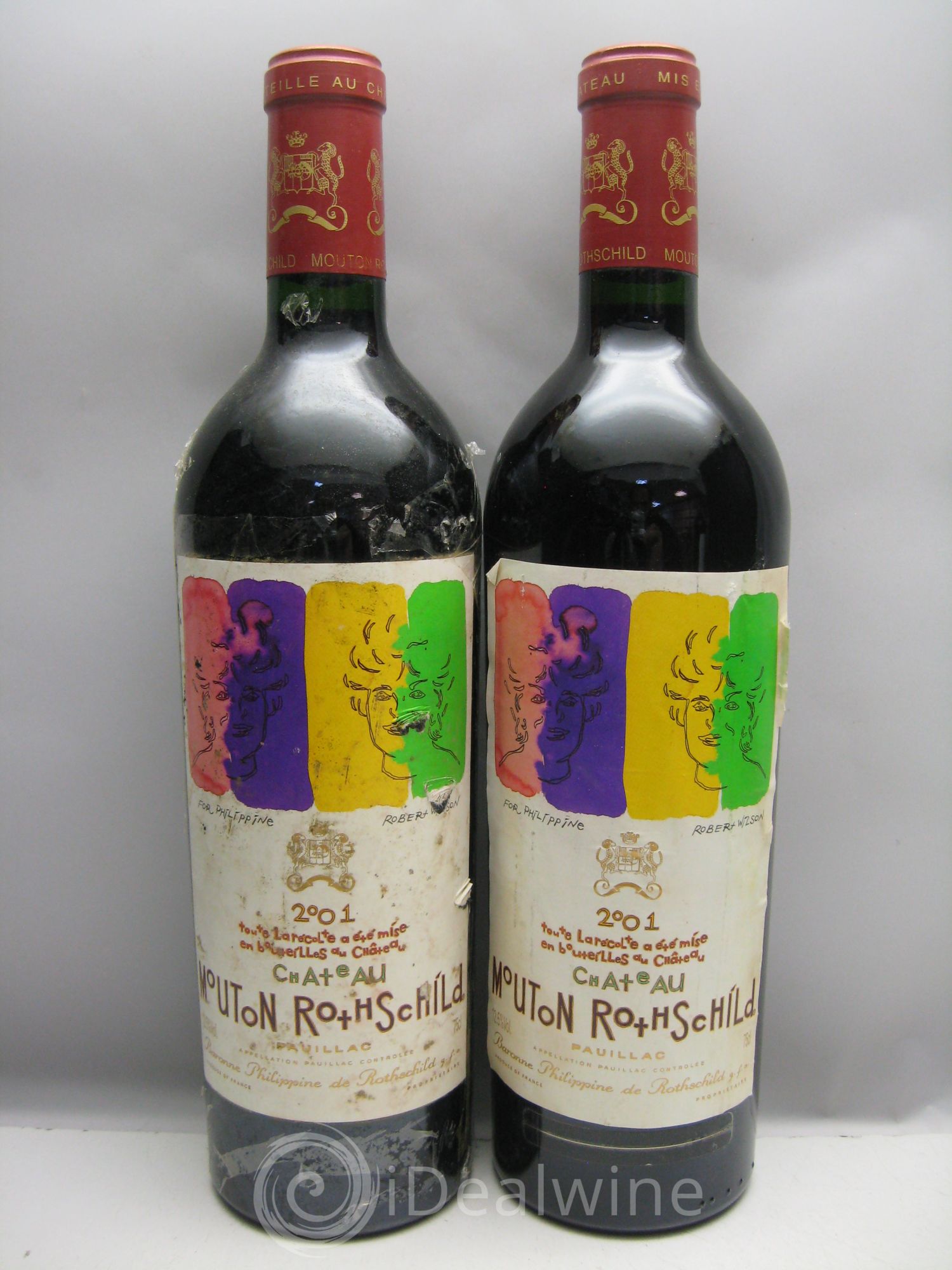 Château Mouton Rothschild 1er Grand Cru Classé (8caps.congés) 2001 - Lot de 12 bouteilles - 4