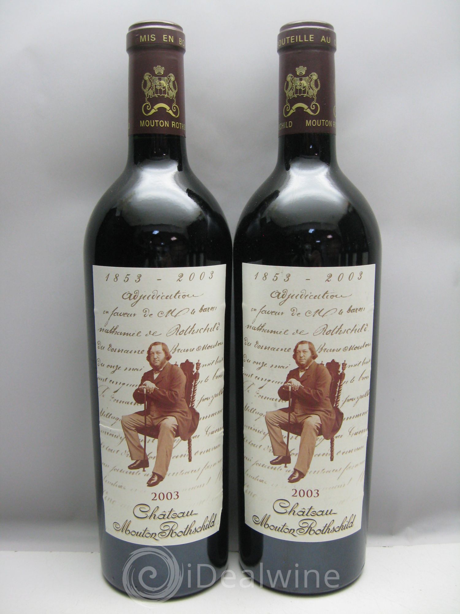 Château Mouton Rothschild 1er Grand Cru Classé 2003 - Lot de 6 bouteilles - 0