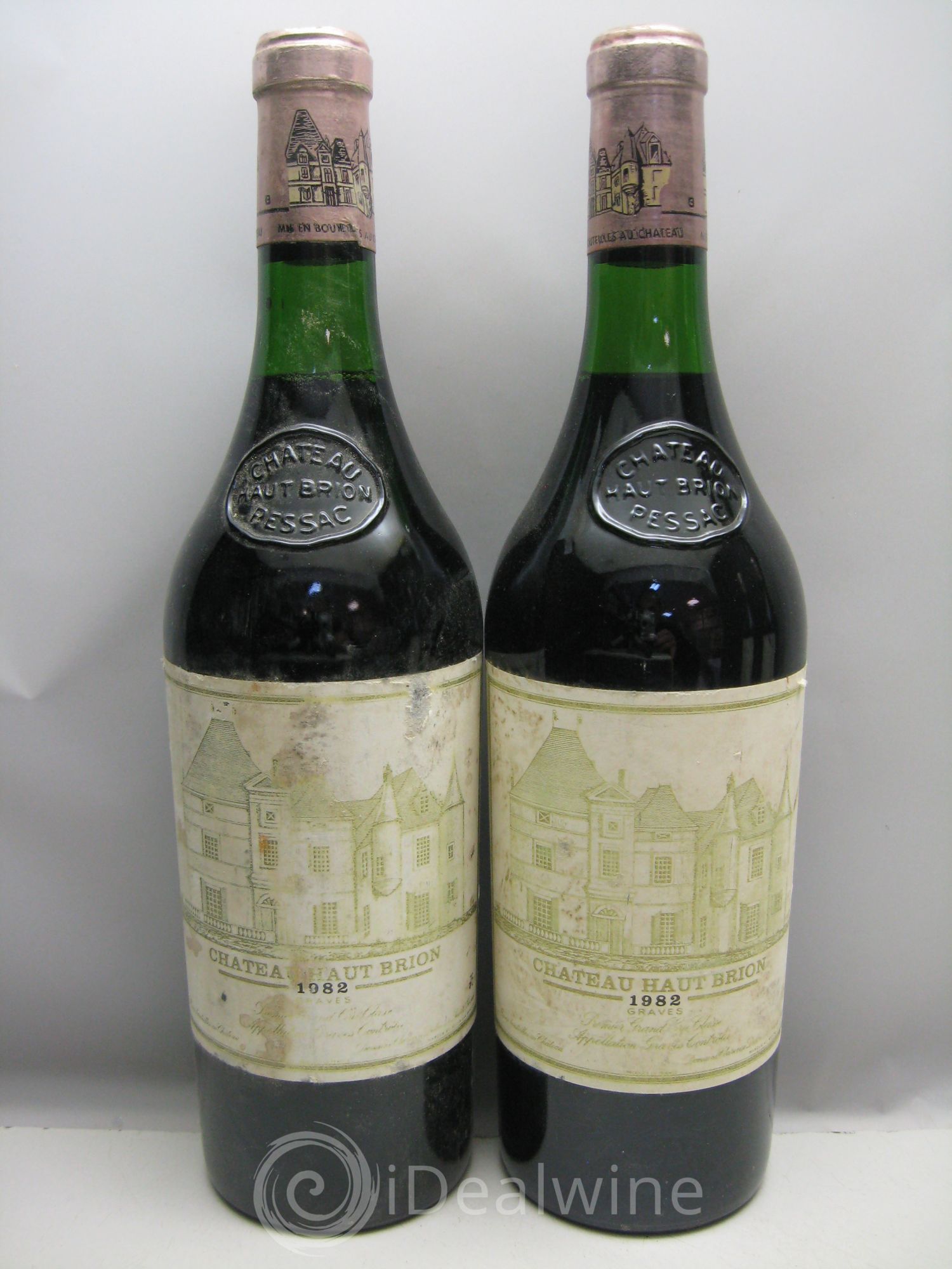 Château Haut Brion 1er Grand Cru Classé (étiq.sale et fanée) 1982 - Lotto di 6 bottiglie - 1