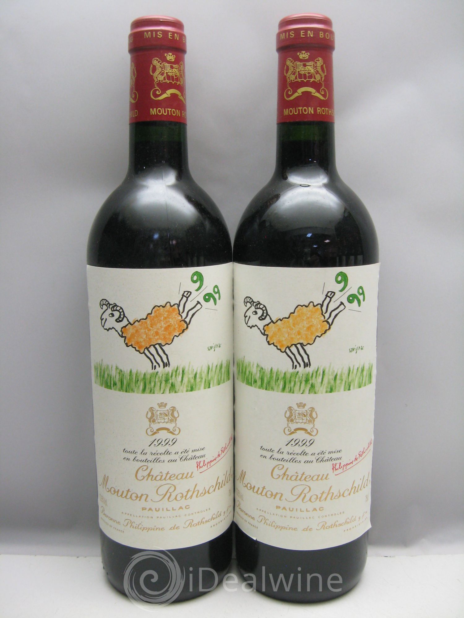 Château Mouton Rothschild 1er Grand Cru Classé 1999 - Lot de 6 bouteilles - 0