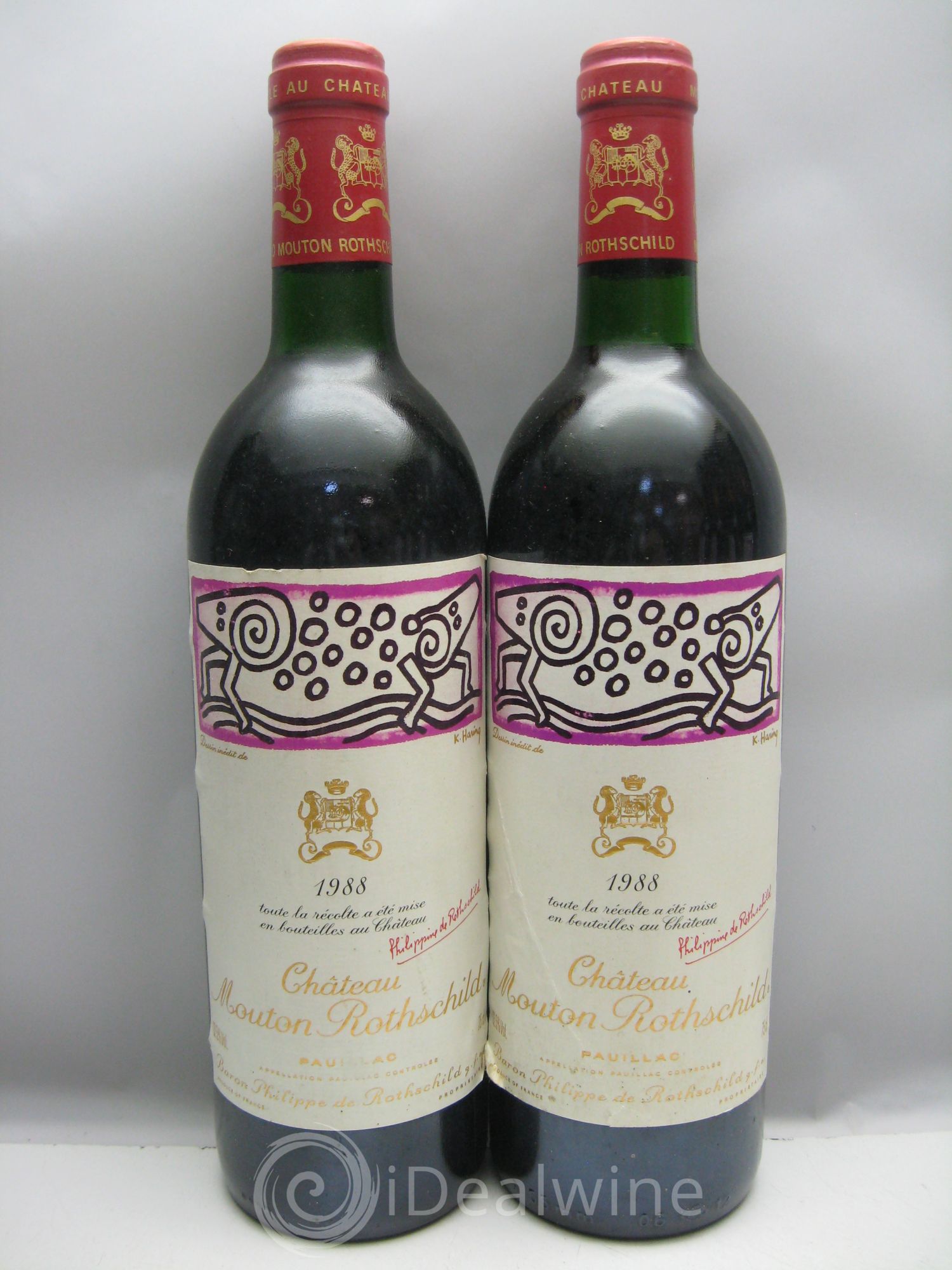 Château Mouton Rothschild 1er Grand Cru Classé 1988 - Lot de 6 bouteilles - 0