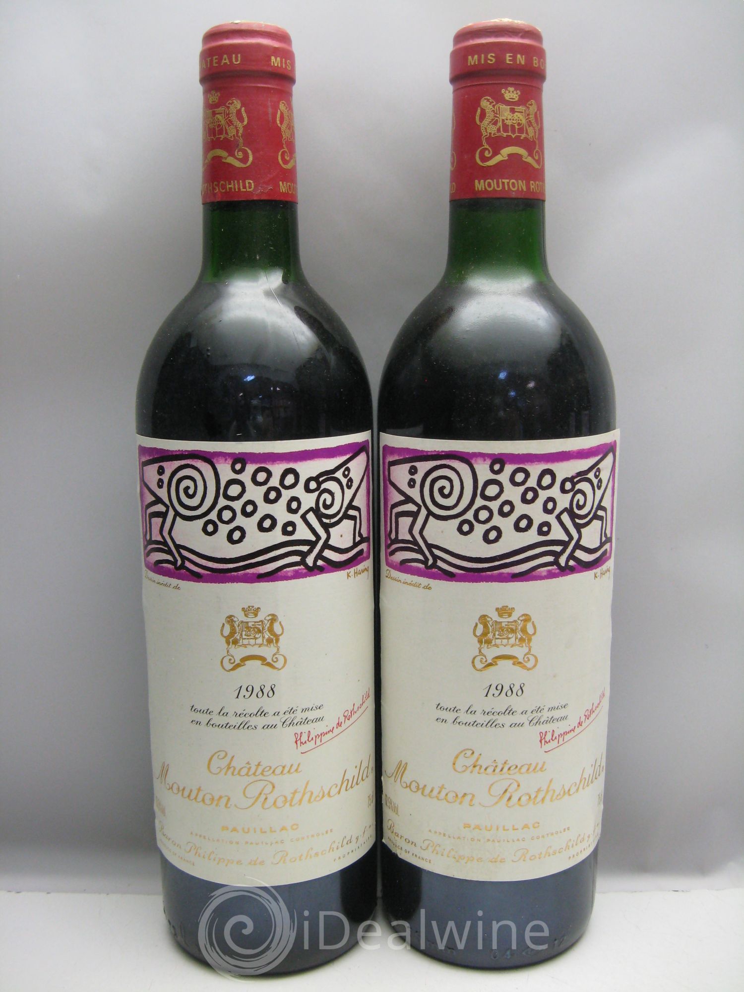 Château Mouton Rothschild 1er Grand Cru Classé 1988 - Lot de 6 bouteilles - 1