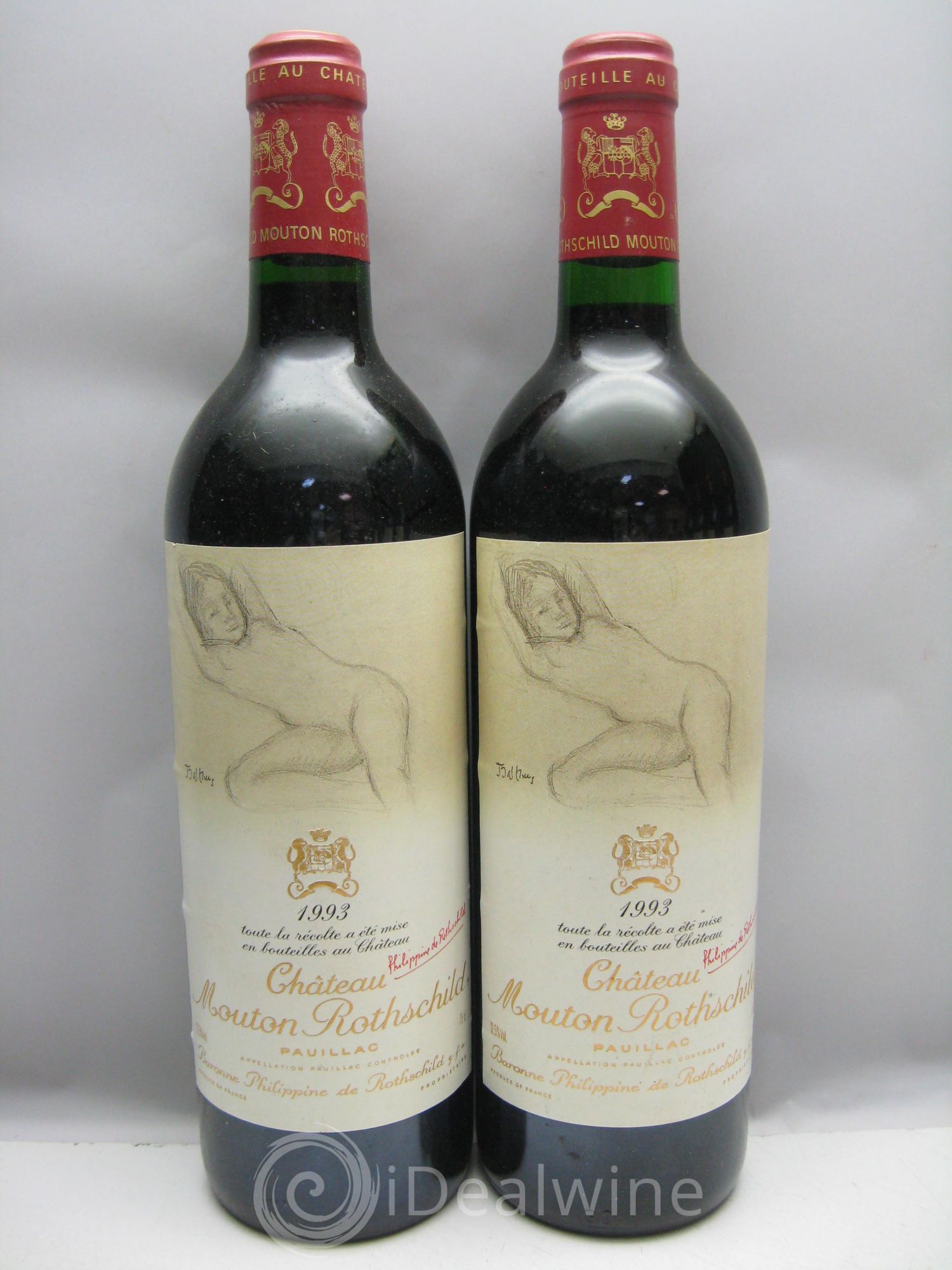 Château Mouton Rothschild 1er Grand Cru Classé 1993 - Lot de 6 bouteilles - 0