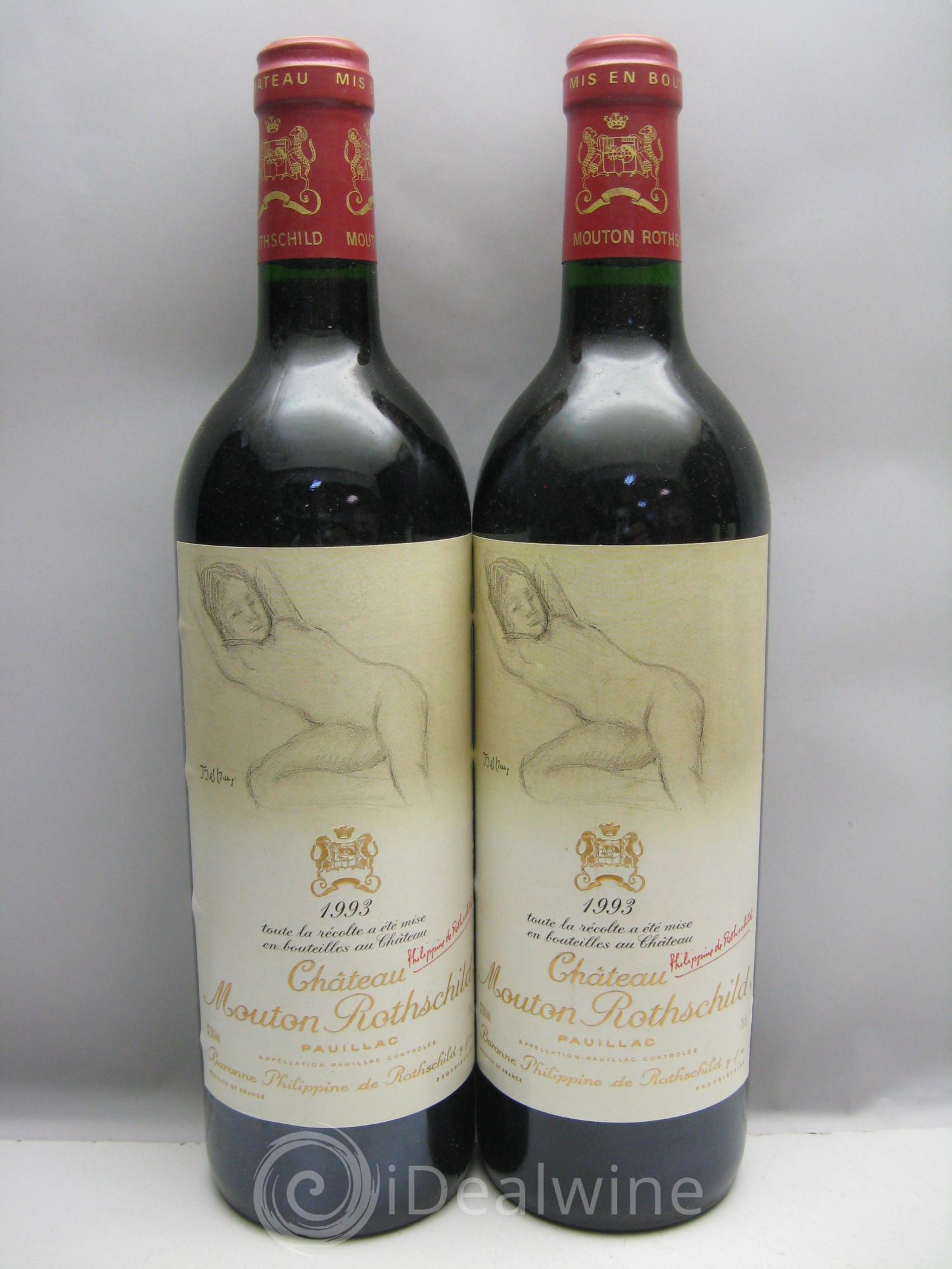 Château Mouton Rothschild 1er Grand Cru Classé 1993 - Lot de 6 bouteilles - 1