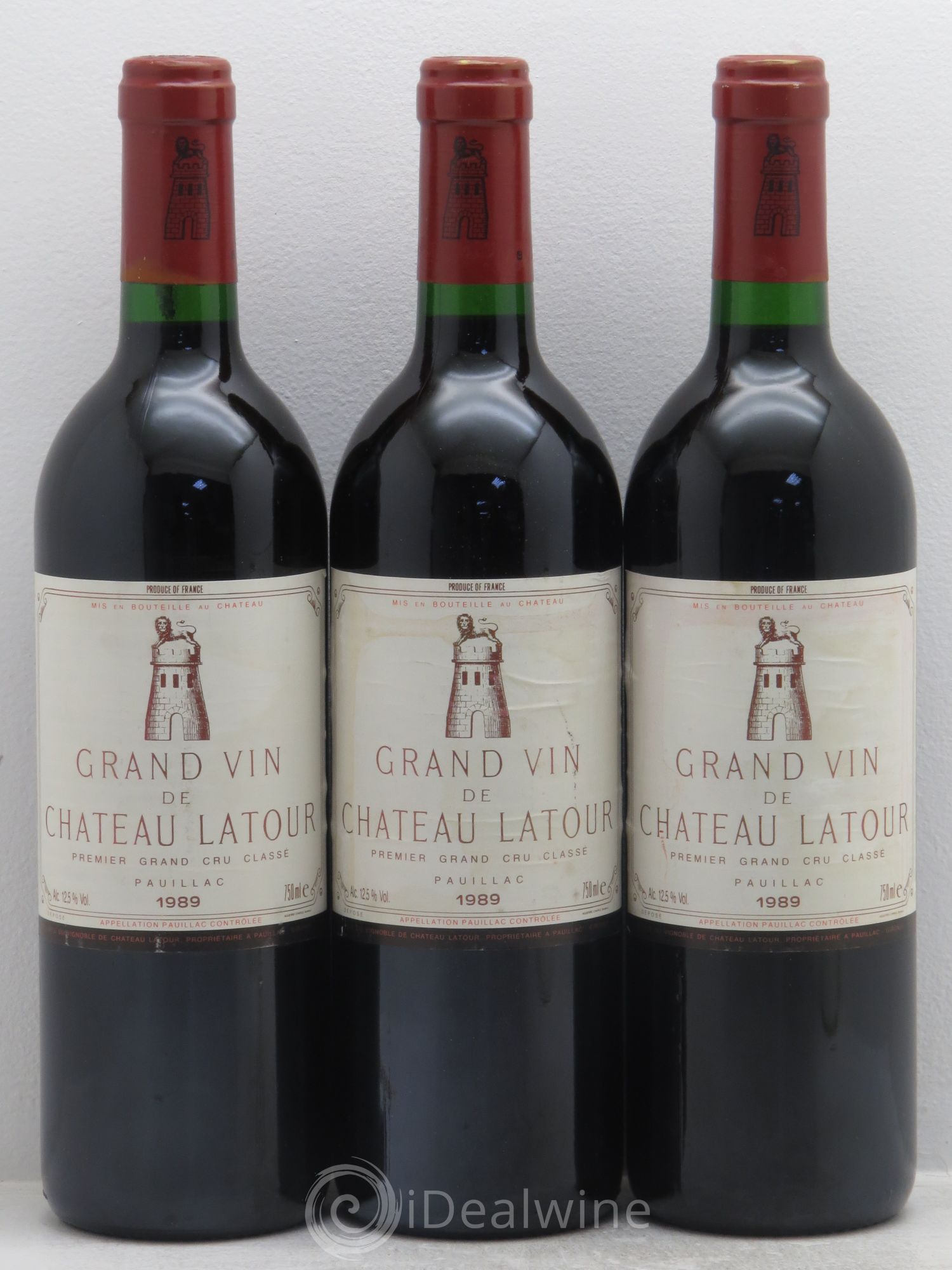 Château Latour 1er Grand Cru Classé 1989 - Lot de 3 bouteilles - 0
