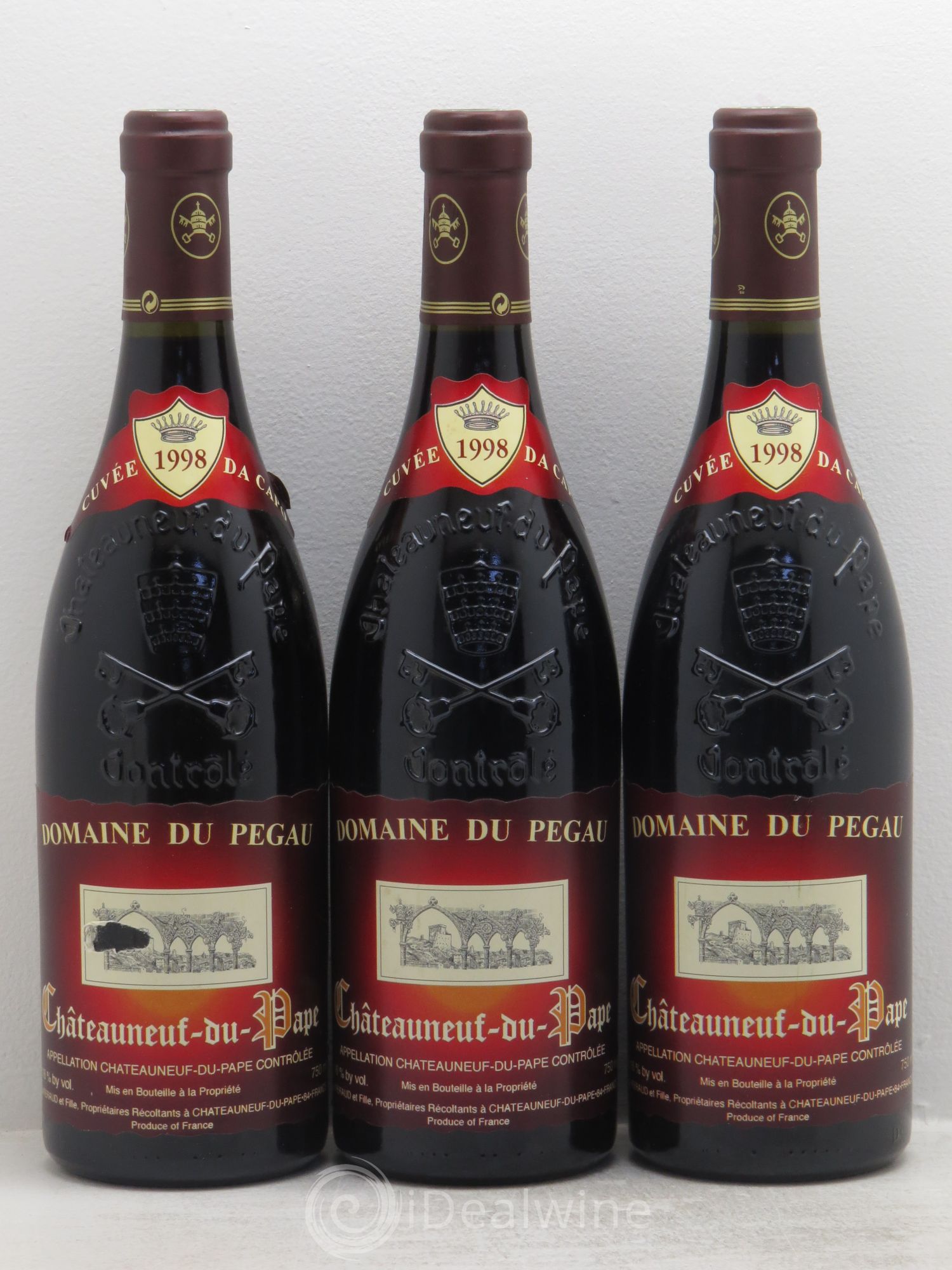 Châteauneuf-du-Pape Domaine du Pégau Cuvée Da Capo Paul et Laurence Féraud 1998 - Lot de 3 bouteilles - 0