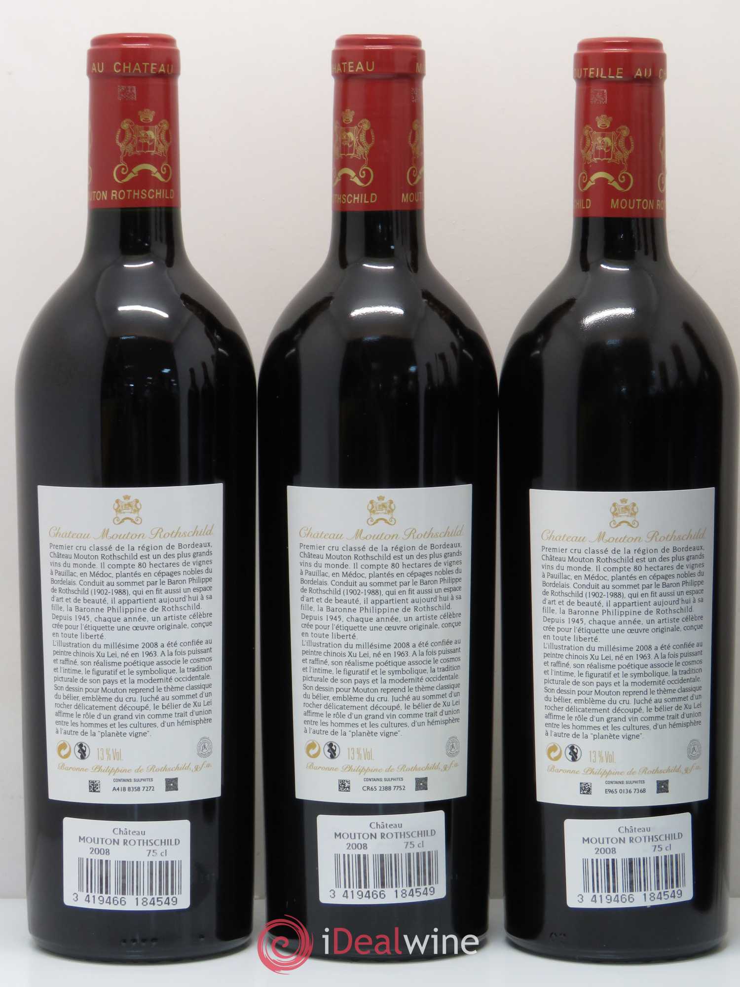 Château Mouton Rothschild 1er Grand Cru Classé 2008 - Lot de 6 bouteilles - 2