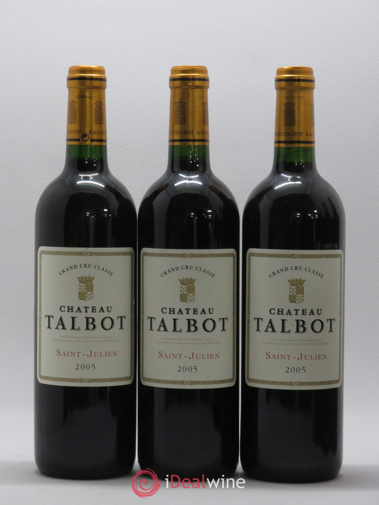 Château Talbot 4ème Grand Cru Classé 2005 - Lot de 6 bouteilles - 1