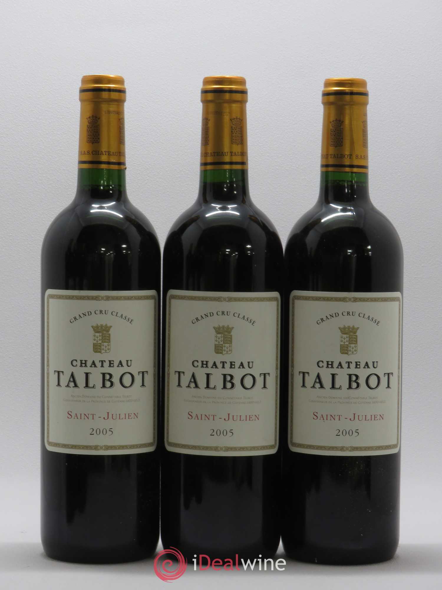 Château Talbot 4ème Grand Cru Classé 2005 - Lot de 6 bouteilles - 2