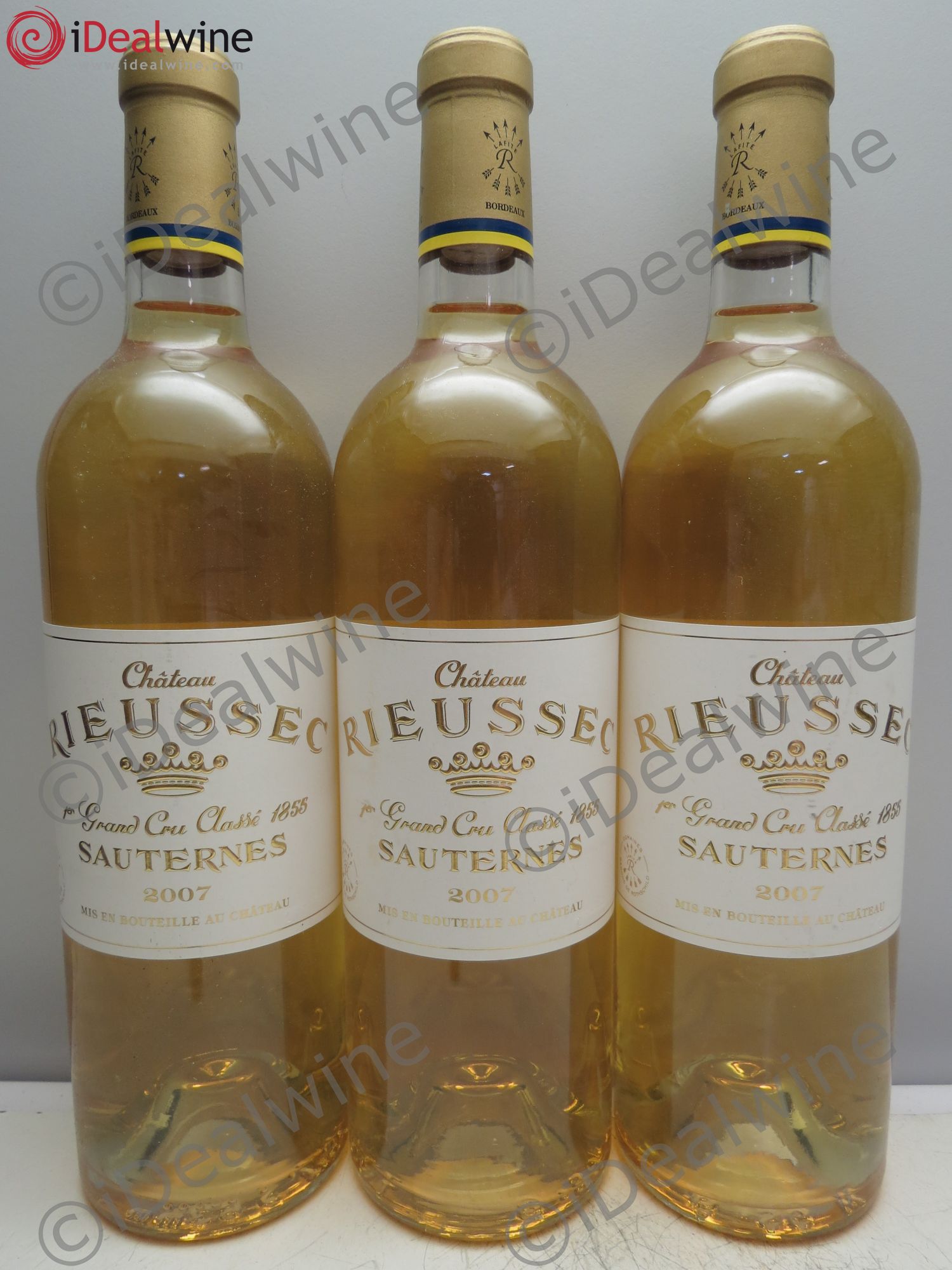 Château Rieussec 1er Grand Cru Classé 2007 - Lotto di 3 bottiglie - 0
