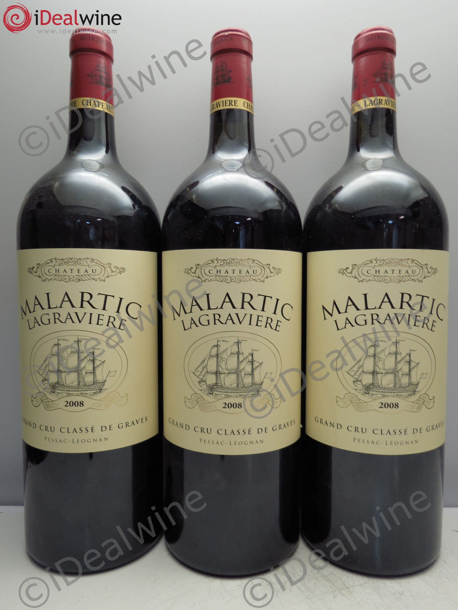 Château Malartic-Lagravière Cru Classé de Graves 2008 - Lot de 3 magnums - 0