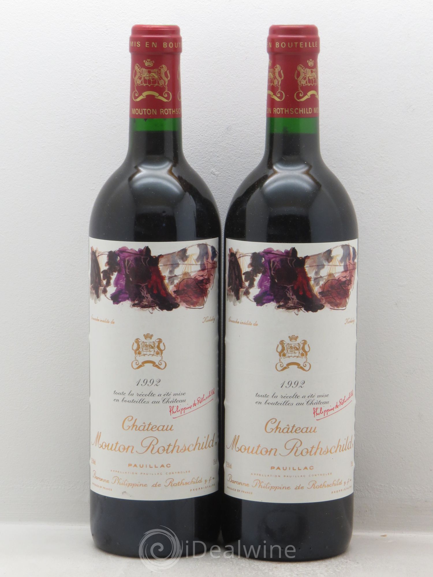 Château Mouton Rothschild 1er Grand Cru Classé 1992 - Lot de 2 bouteilles - 0