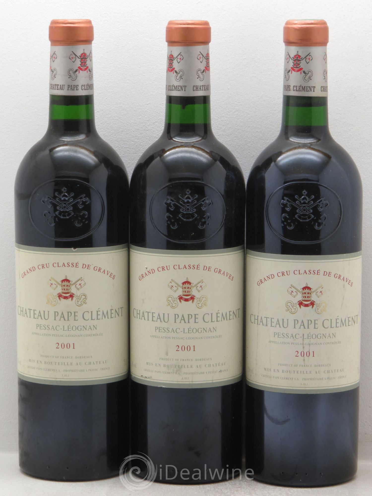 Château Pape Clément Cru Classé de Graves 2001 - Lot de 3 bouteilles - 0