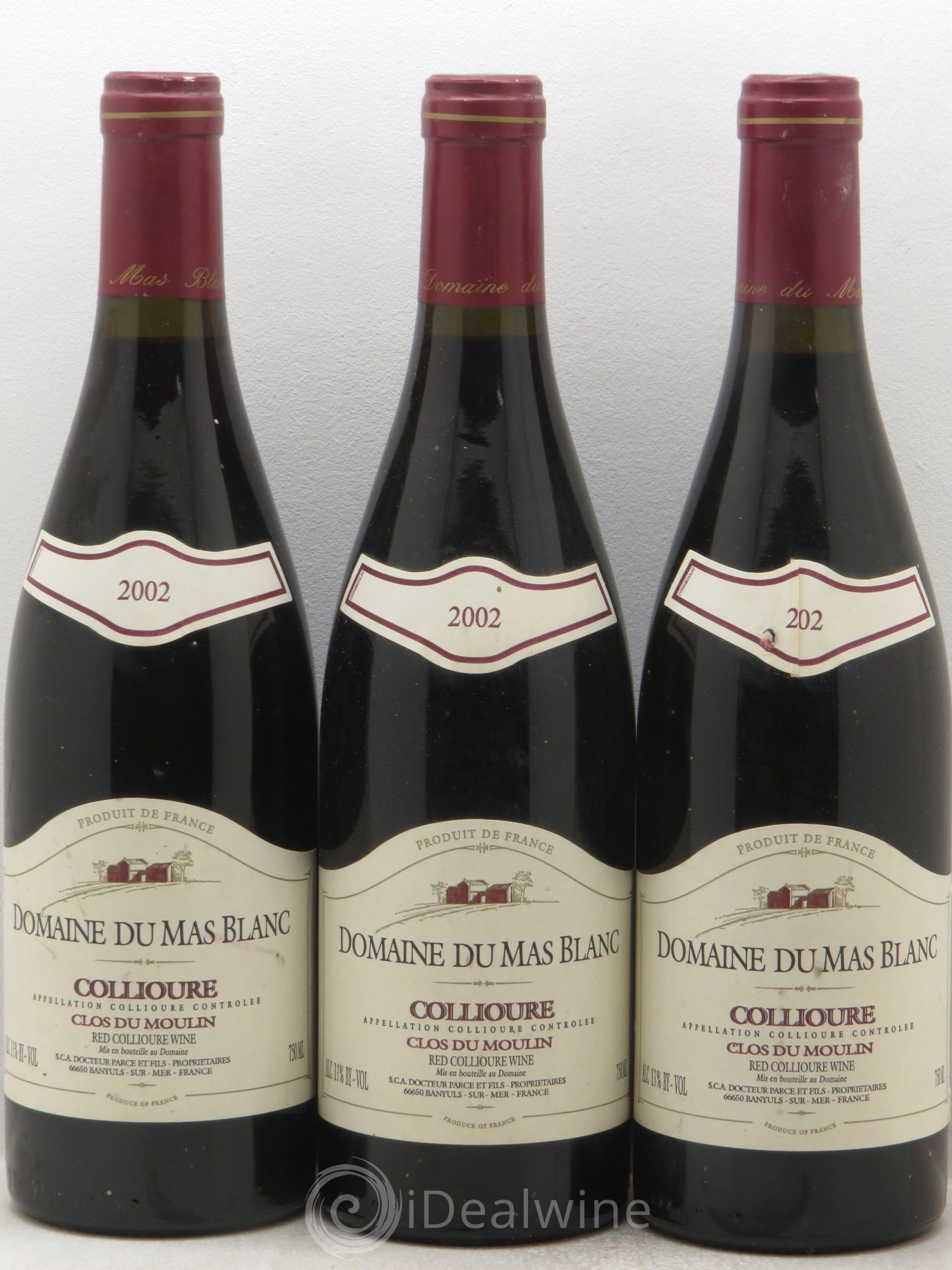 Collioure 2002 - Lot de 3 bouteilles - 0