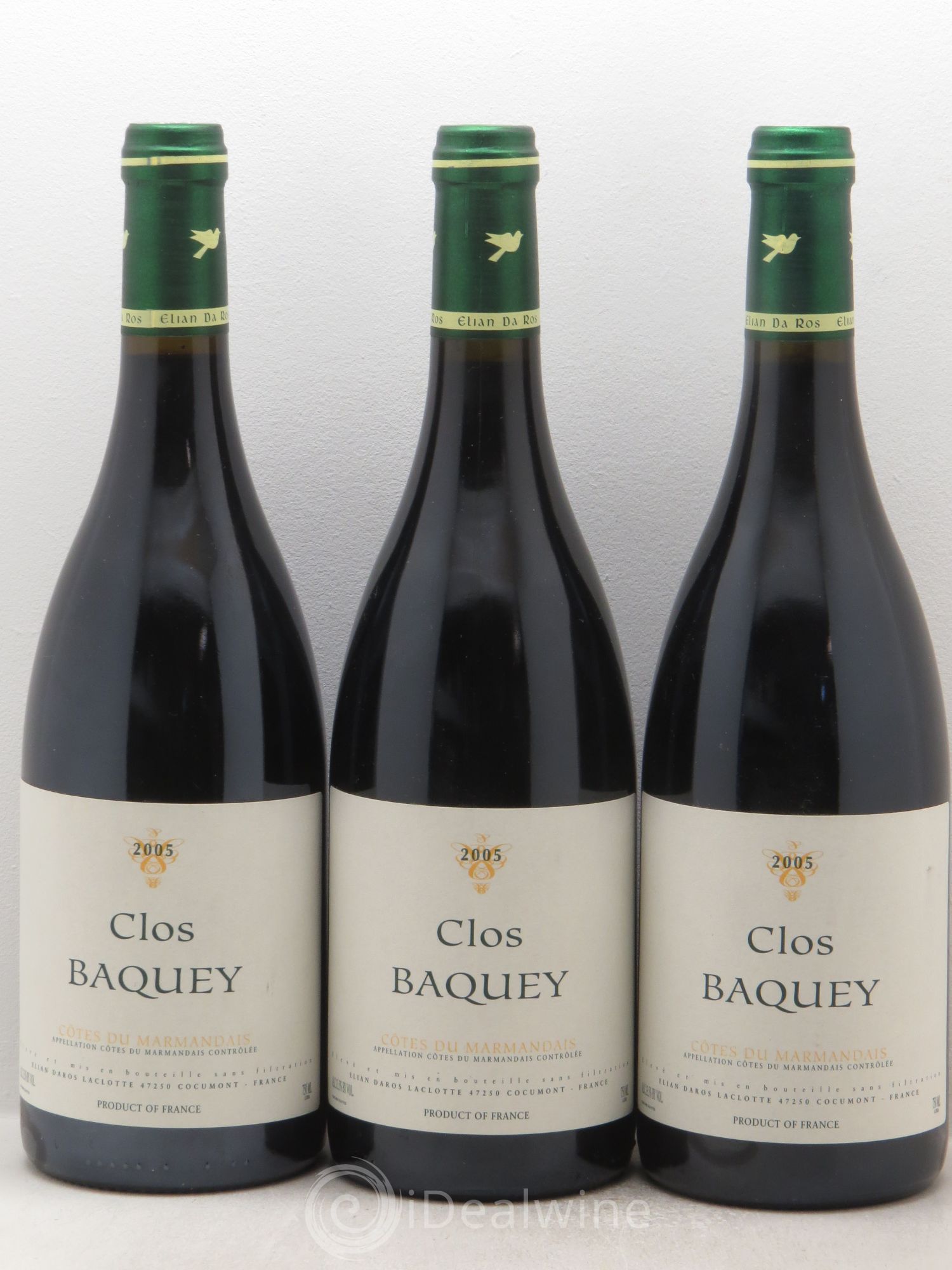 Côtes du Marmandais Elian Da Ros Clos Baouey 2005 - Posten von 3 Flaschen - 0
