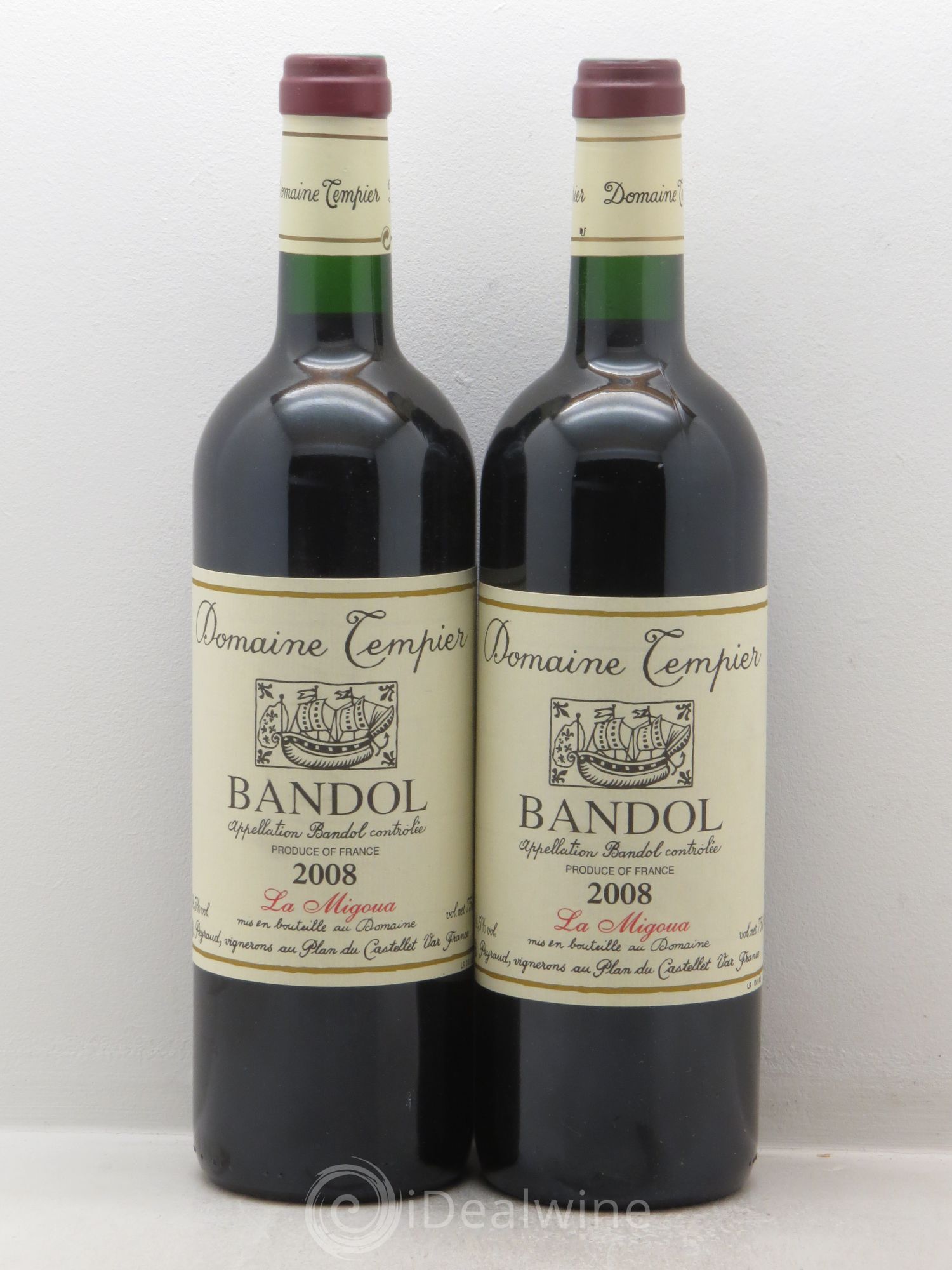 Bandol Domaine Tempier Cuvée La Migoua Famille Peyraud 2008 - Lot de 2 bouteilles - 0