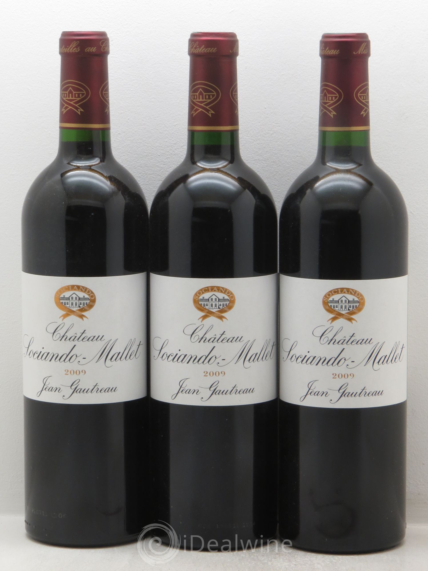 Château Sociando Mallet 2009 - Lot de 3 bouteilles - 0