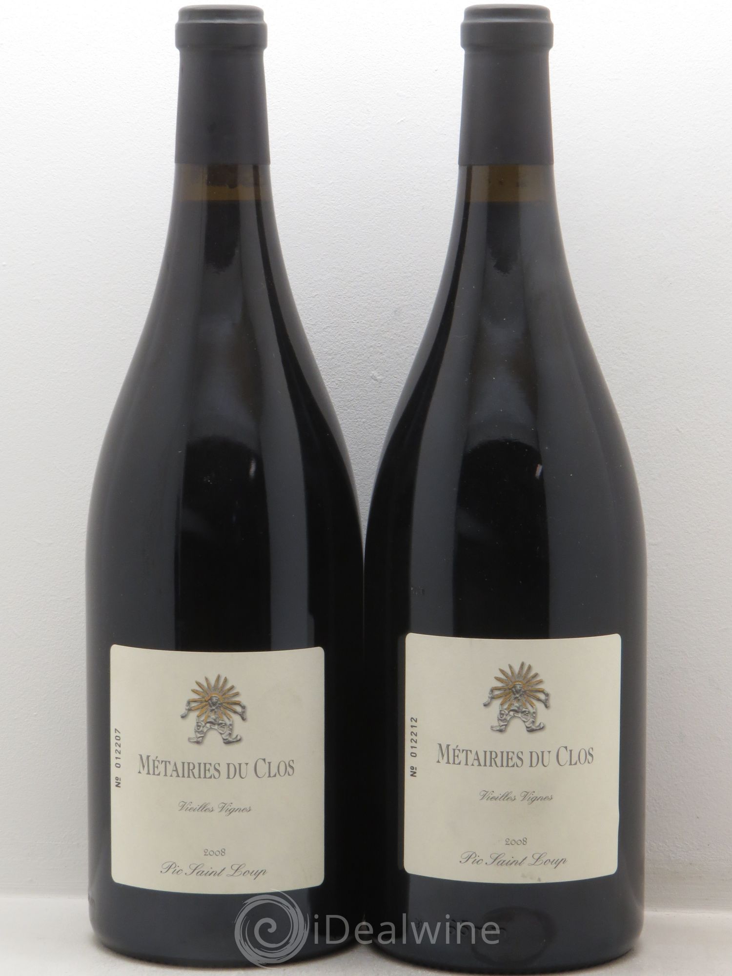 Pic Saint-Loup Les Métairies du Clos Vieilles Vignes Christophe Peyrus et Françoise Julien Vieilles Vignes (sans prix de réserve) 2008 - Lotto di 2 magnum - 0