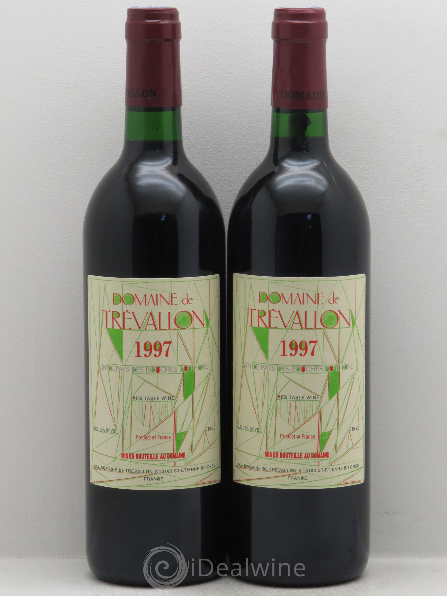 VDP Bouches du Rhône Trévallon (Domaine de) Eloi Dürrbach 1997 - Lot de 2 bouteilles - 0