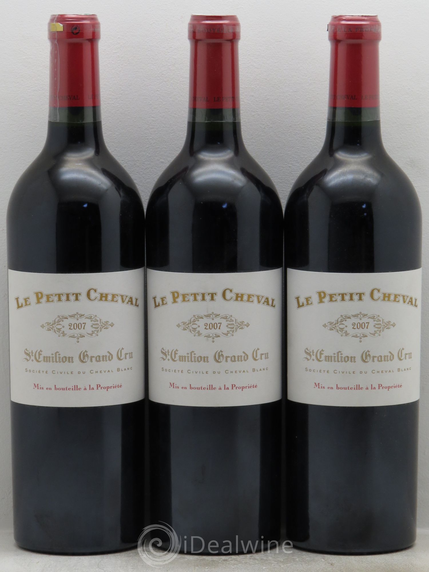 Le Petit Cheval Second Vin 2007 - Lot de 3 bouteilles - 0