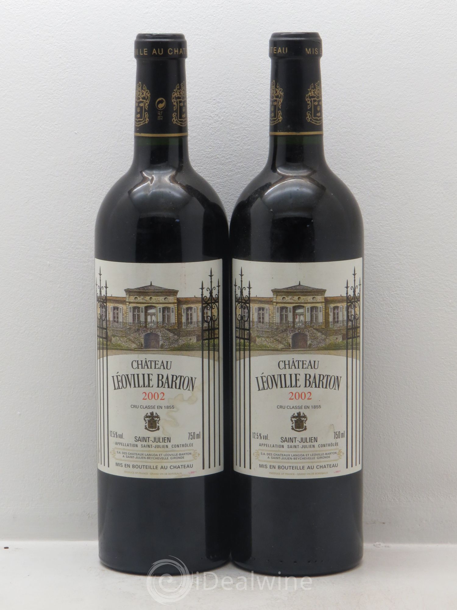 Château Léoville Barton 2ème Grand Cru Classé 2002 - Lot de 2 bouteilles - 0