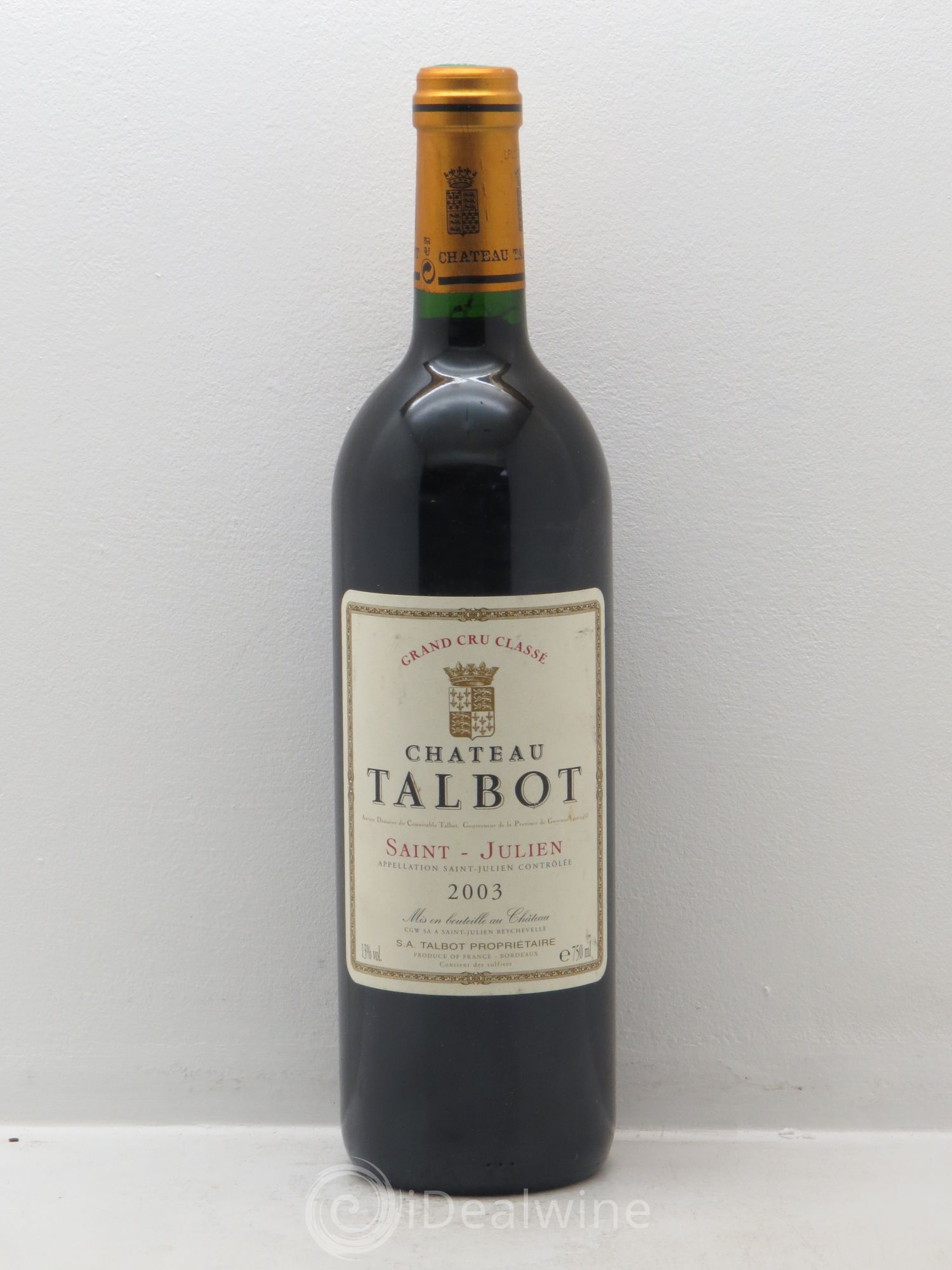 Château Talbot 4ème Grand Cru Classé 2003 - Lot de 1 bouteille - 0