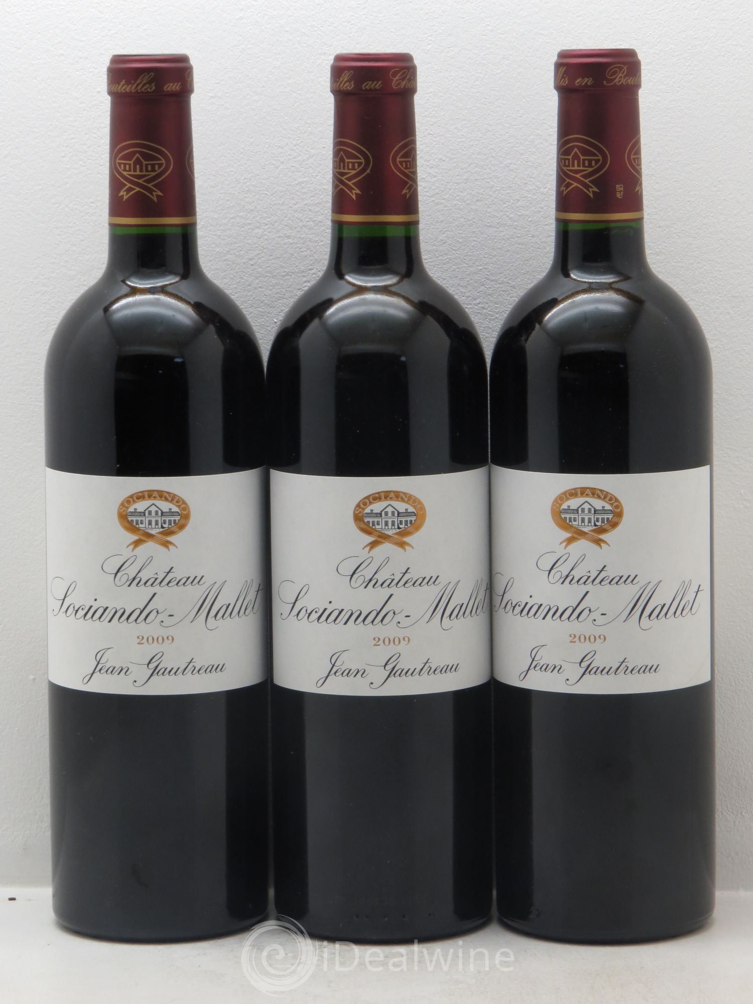 Château Sociando Mallet 2009 - Lot de 3 bouteilles - 0