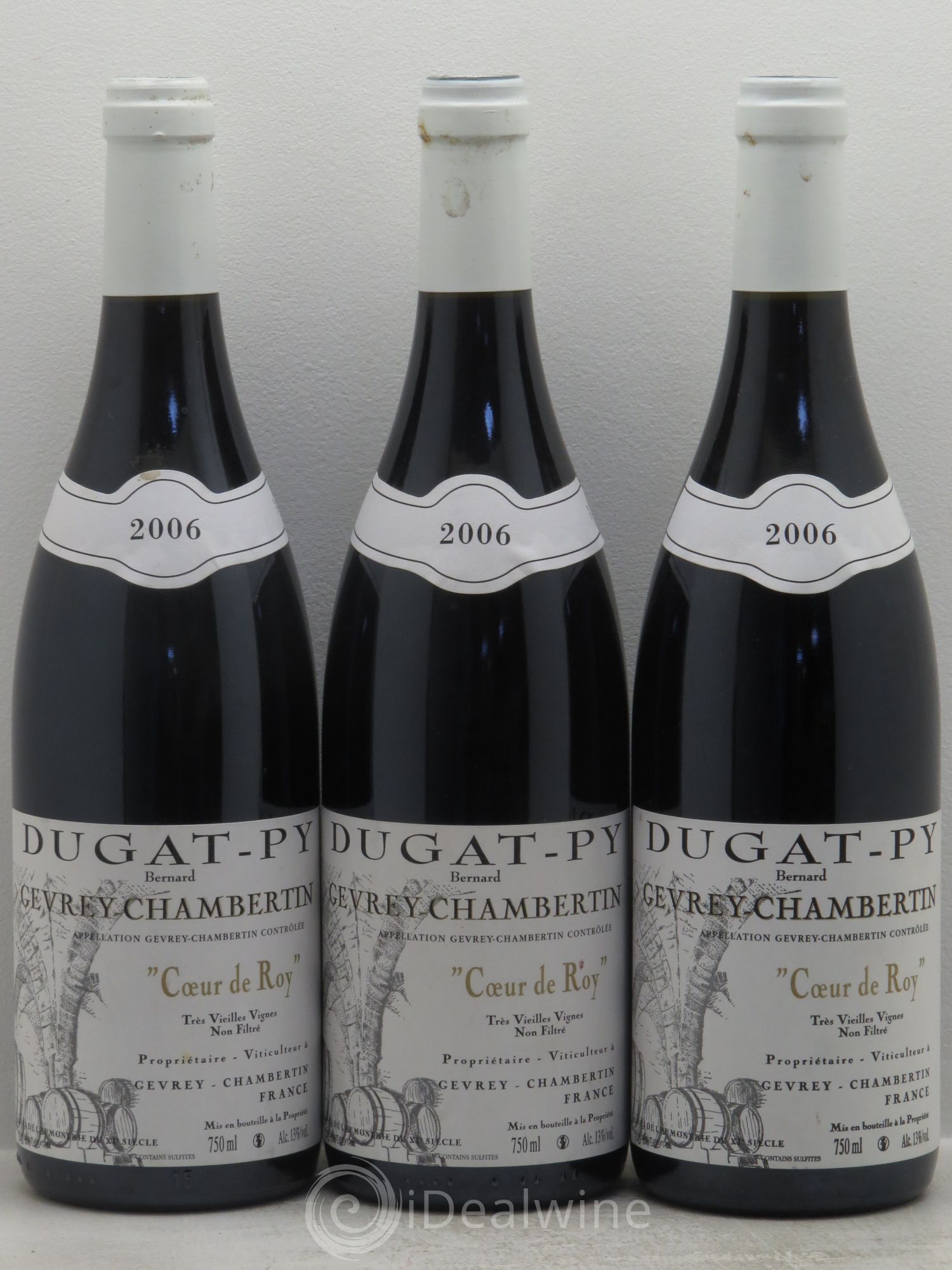 Gevrey-Chambertin Coeur de Roy Très Vieilles Vignes Dugat-Py 2006 - Lot de 3 bouteilles - 0