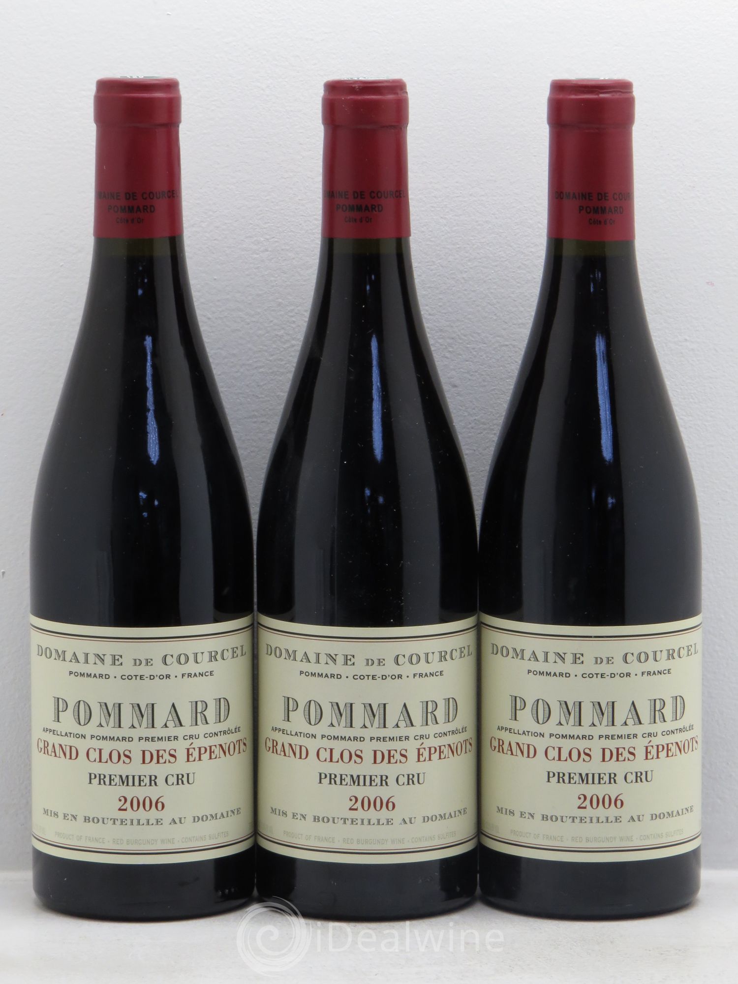 Pommard 1er Cru Grand Clos des Epenots de Courcel (Domaine) 2006 - Lot de 3 bouteilles - 0