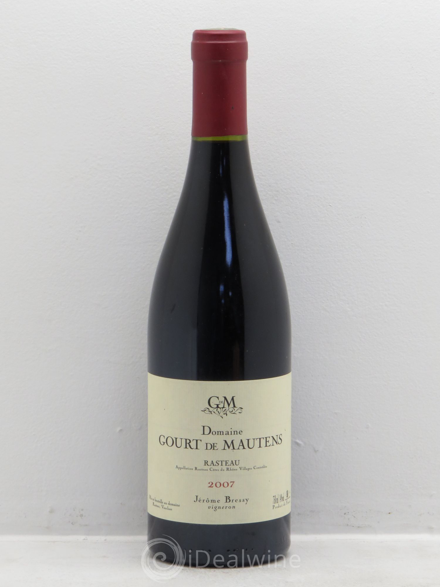 Rasteau Domaine Gourt de Mautens - Jérôme Bressy 2007 - Lot de 1 bouteille - 0