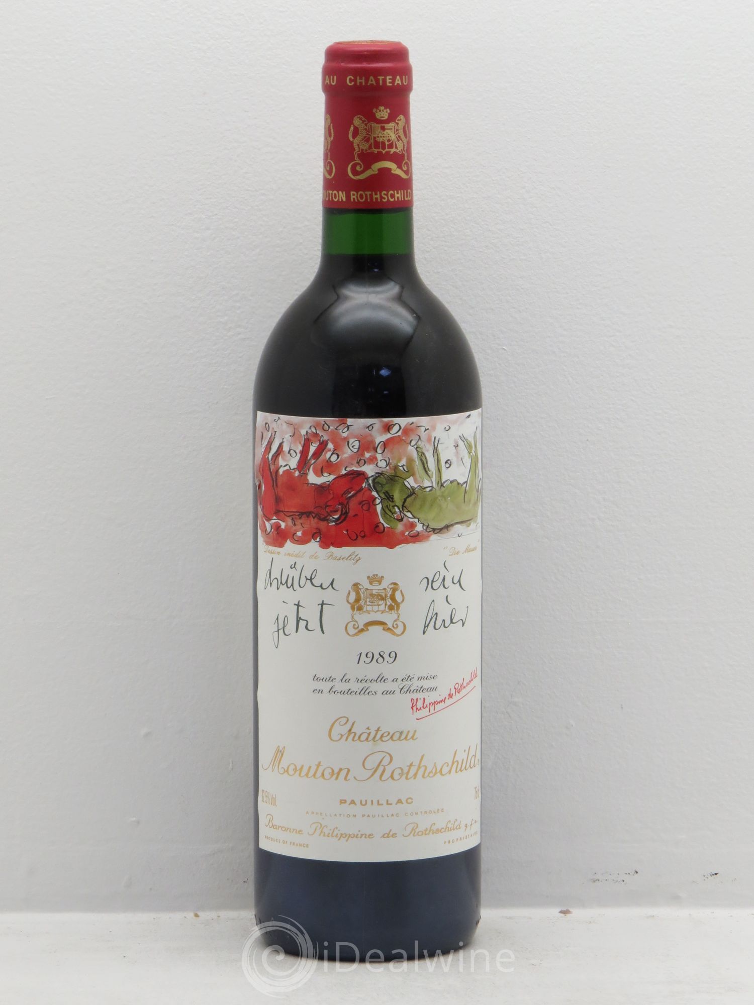 Château Mouton Rothschild 1er Grand Cru Classé 1989 - Lot de 1 bouteille - 0