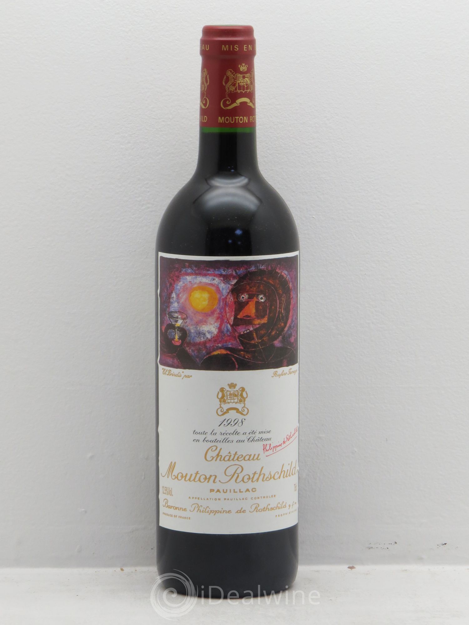 Château Mouton Rothschild 1er Grand Cru Classé 1998 - Lot de 1 bouteille - 0