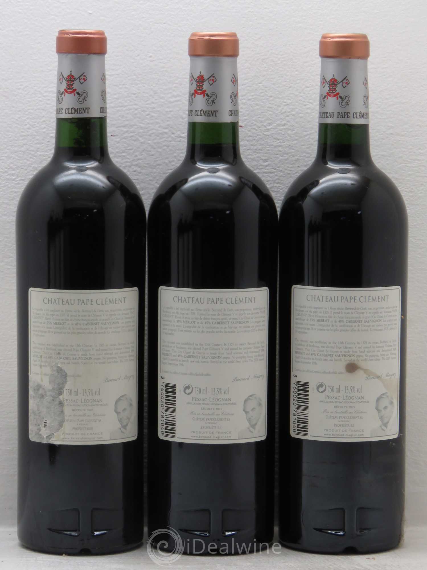Château Pape Clément Cru Classé de Graves 2005 - Lot de 6 bouteilles - 2