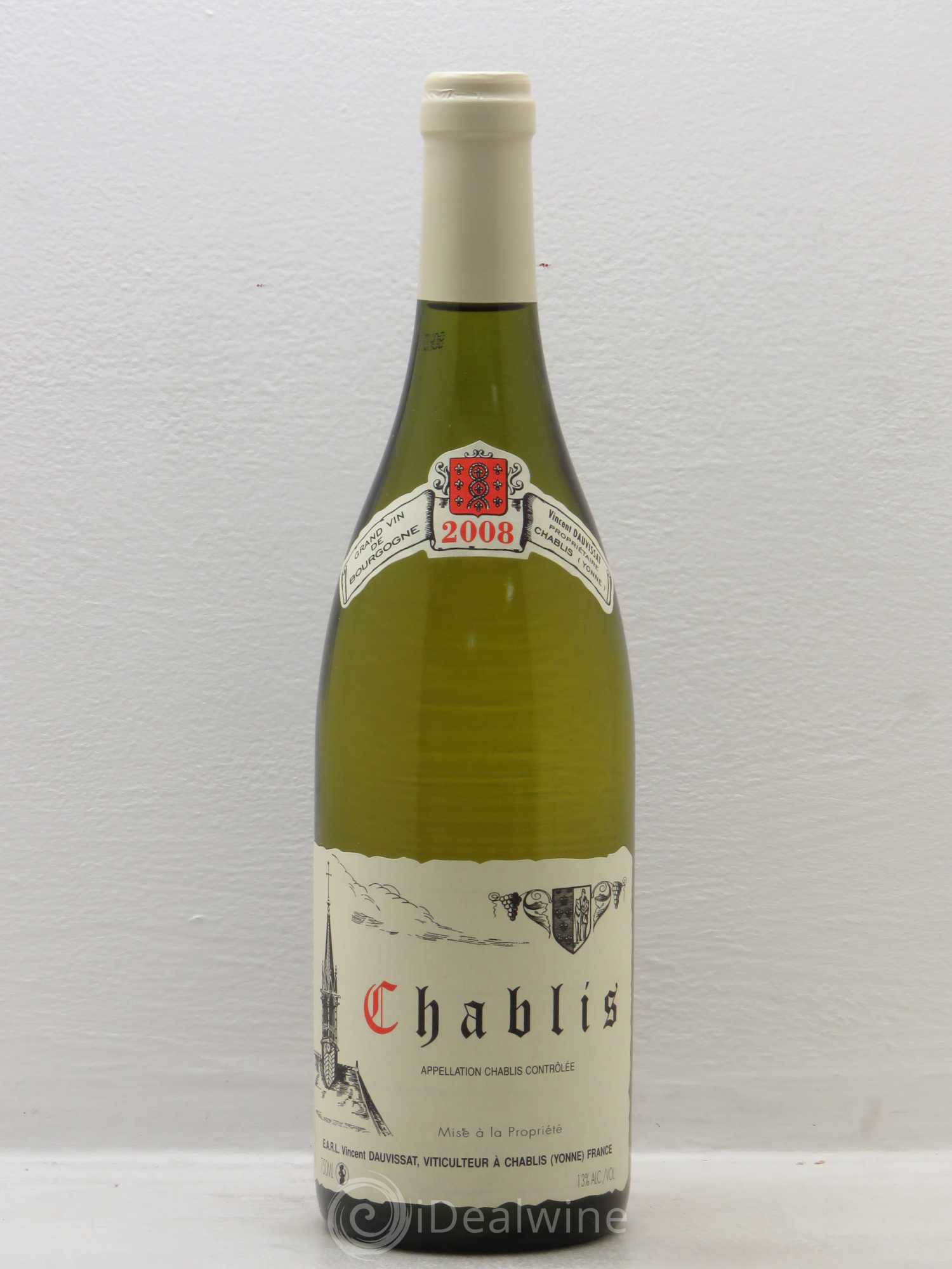Chablis Vincent Dauvissat (Domaine) 2008 - Lot de 1 bouteille - 0