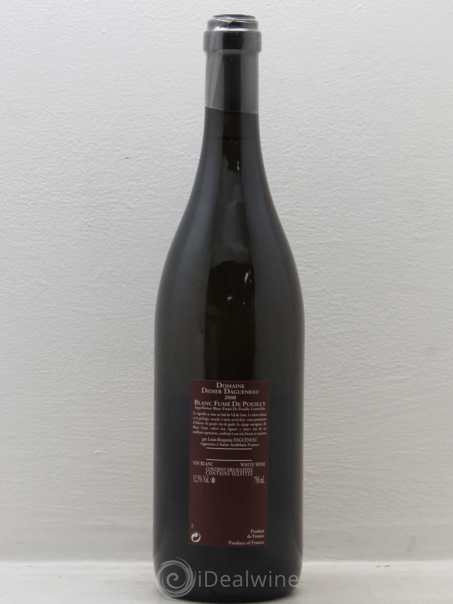 Vin de France (anciennement Pouilly-Fumé) Pur Sang Dagueneau (Domaine Didier - Louis-Benjamin) 2008 - Lot de 1 bouteille - 1