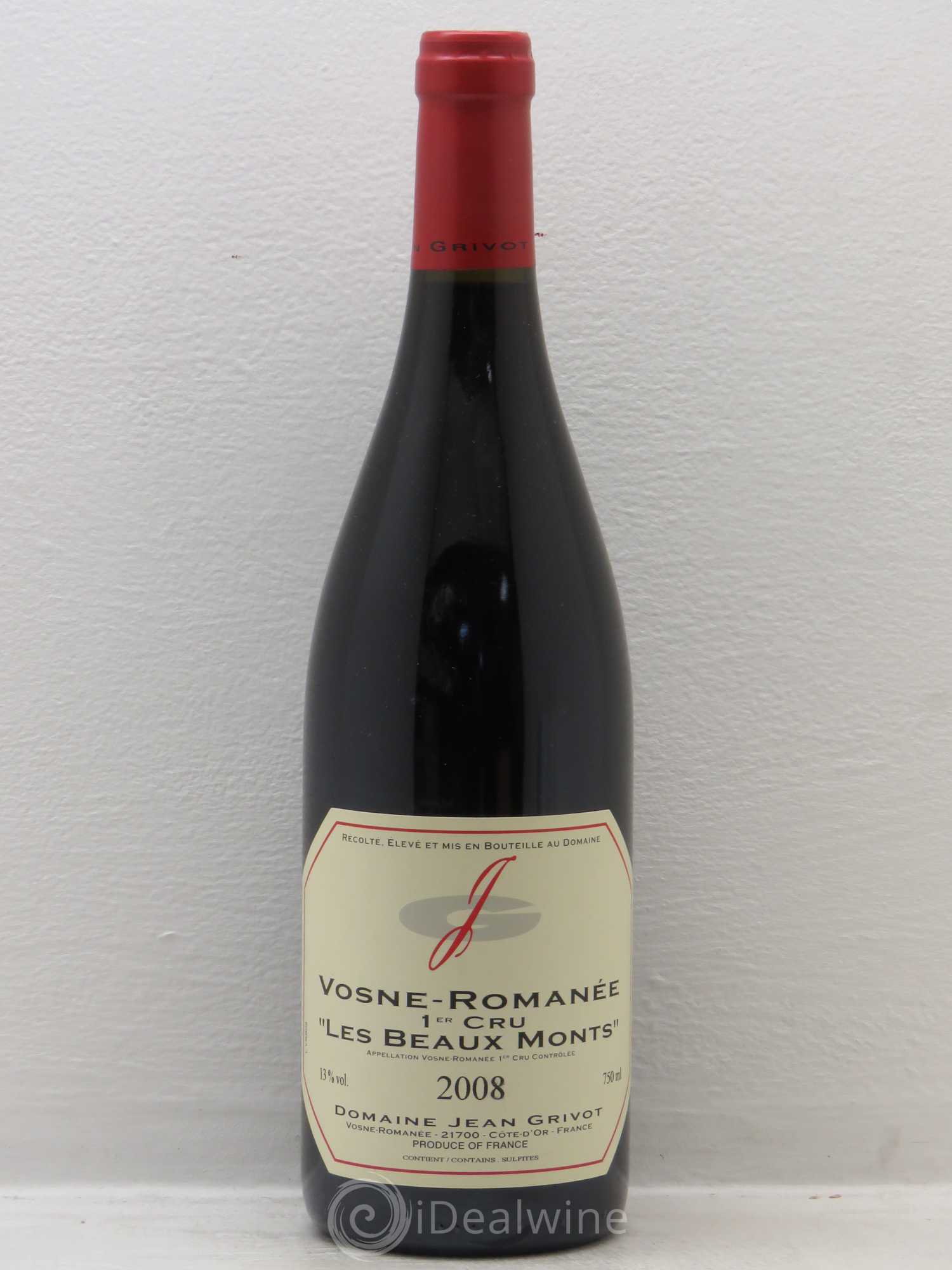 Vosne-Romanée 1er Cru Les Beaux-Monts Jean Grivot 2008 - Lot de 1 bouteille - 0