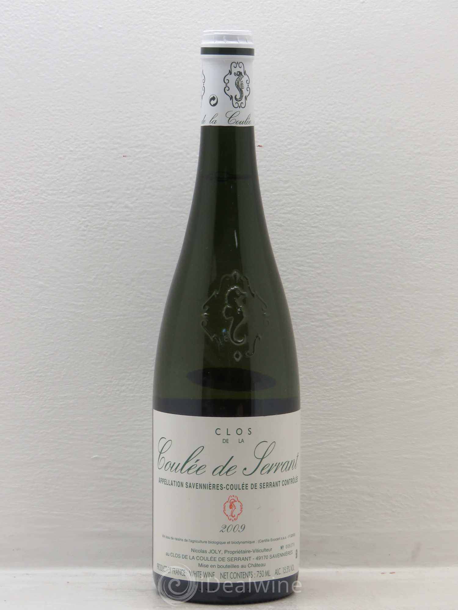 Savennières Clos de la Coulée de Serrant Vignobles de la Coulée de Serrant - Nicolas Joly 2009 - Lot de 1 bouteille - 0