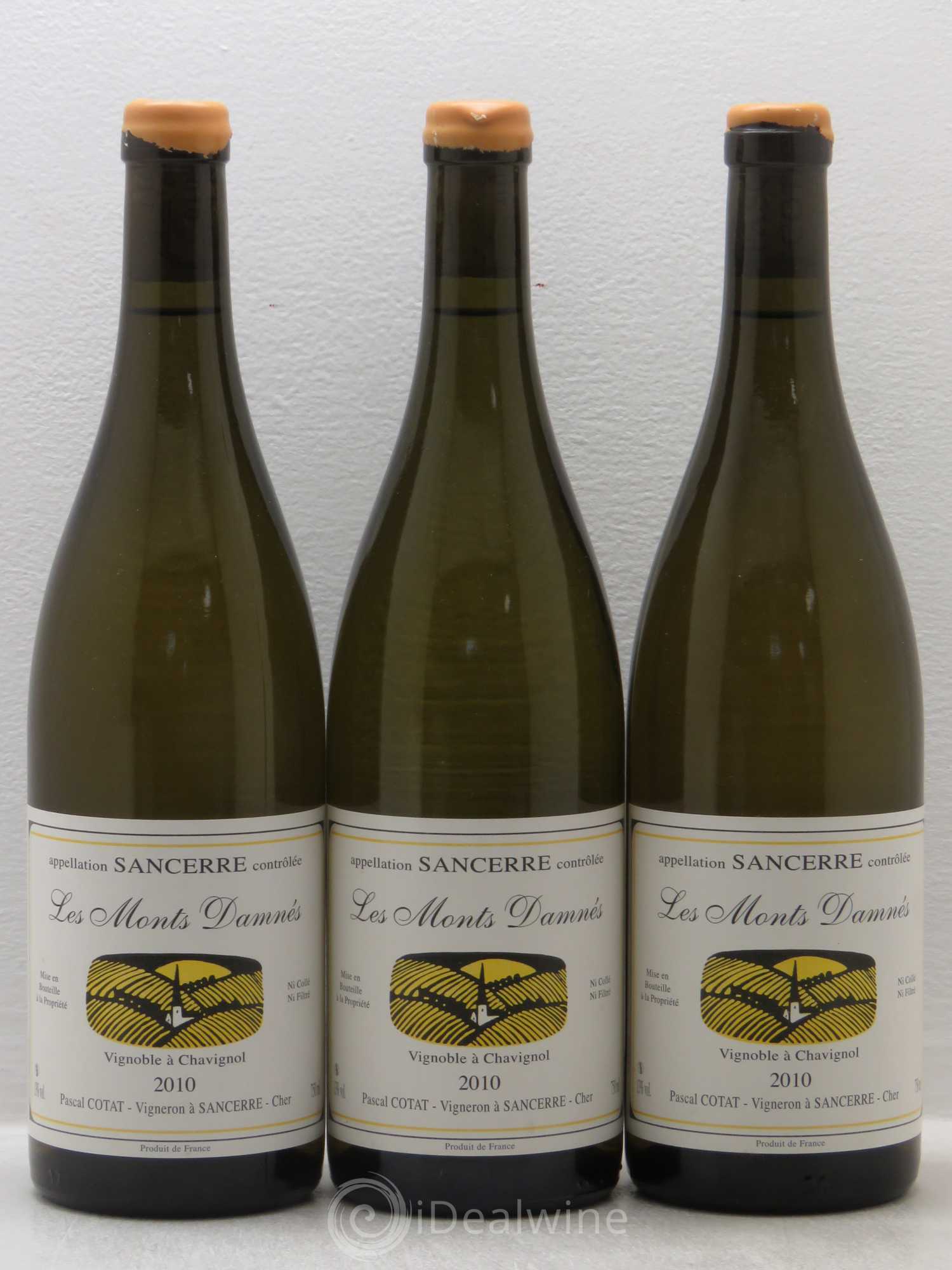 Sancerre Les Monts Damnés Pascal Cotat 2010 - Posten von 3 Flaschen - 0