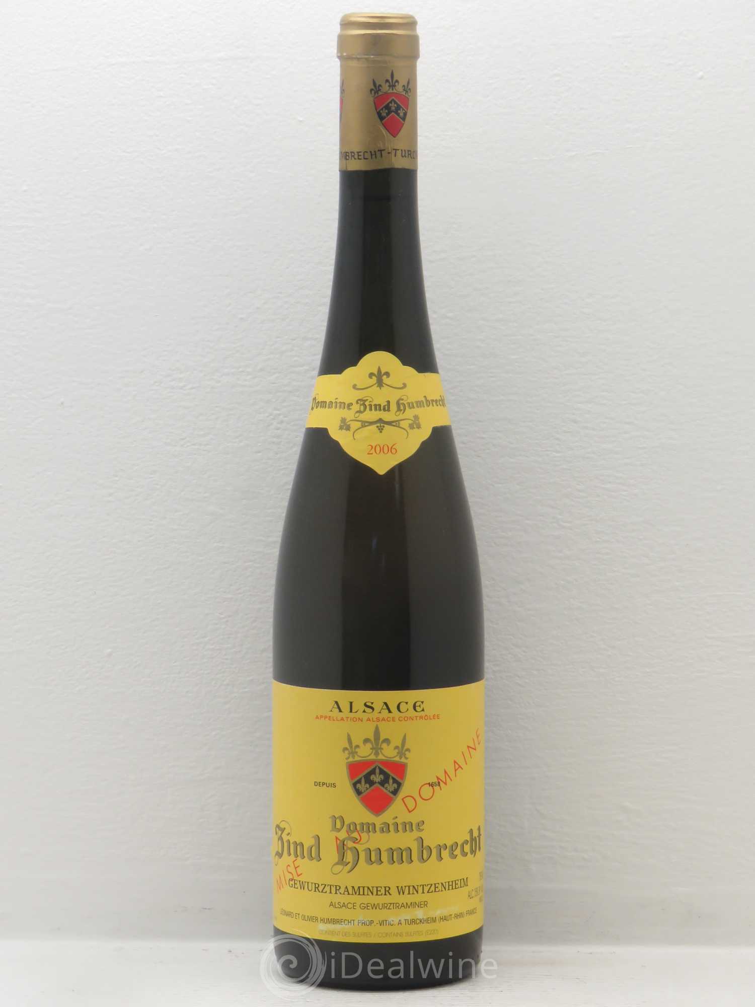 Alsace Gewurztraminer Zind-Humbrecht (Domaine) Wintzenheim 2006 - Posten von 1 Flasche - 0