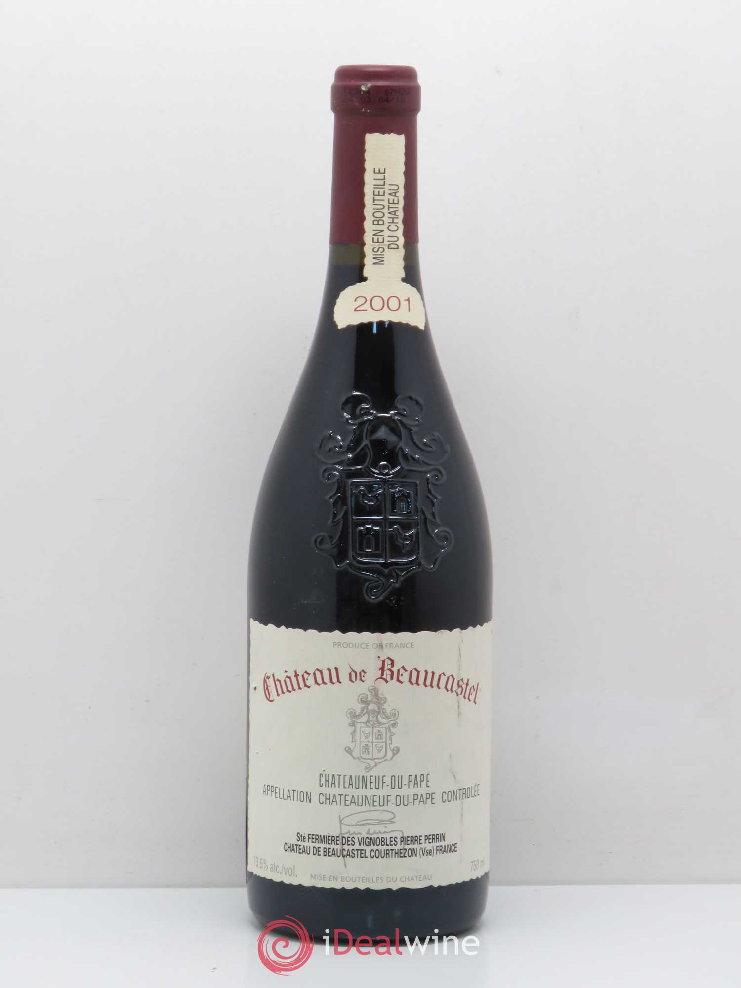 Châteauneuf-du-Pape Château de Beaucastel Famille Perrin 2001 - Lot de 1 bouteille - 0