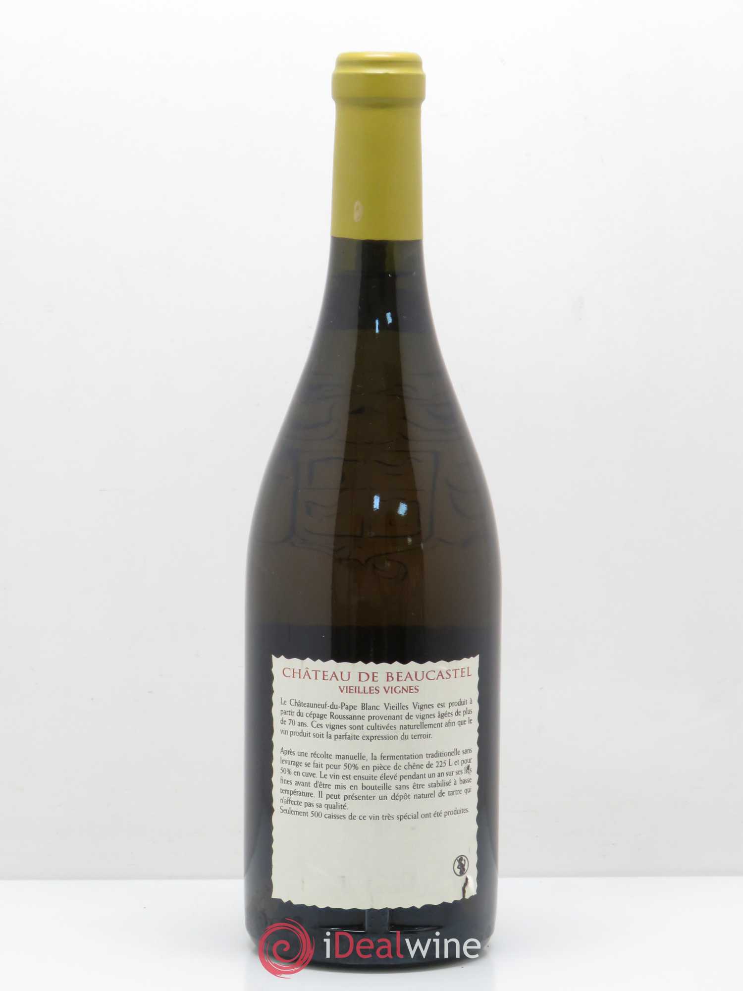 Châteauneuf-du-Pape Château de Beaucastel Vieilles vignes Roussanne Famille Perrin 2006 - Lot de 1 bouteille - 1