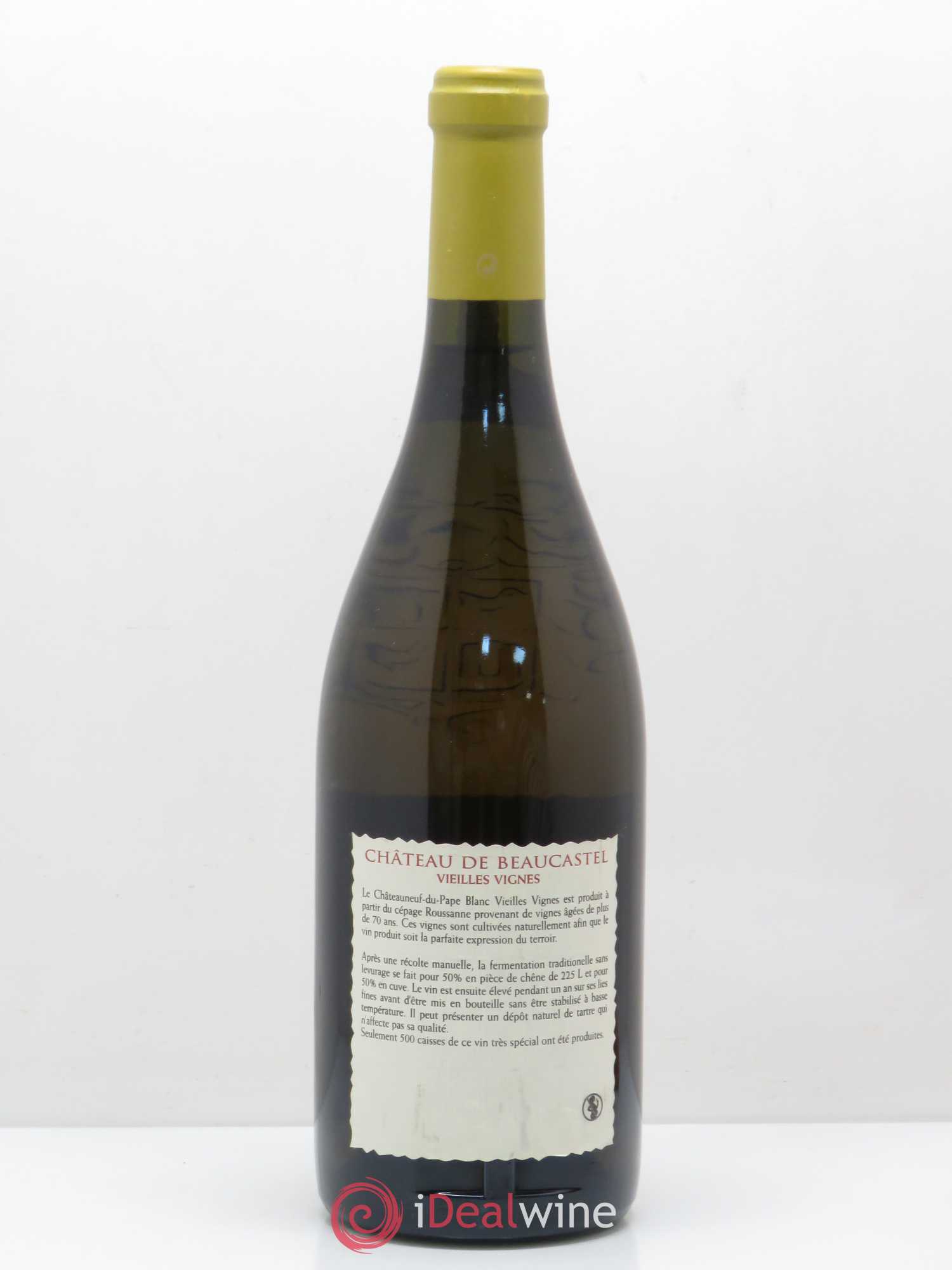 Châteauneuf-du-Pape Château de Beaucastel Vieilles vignes Roussanne Famille Perrin 2006 - Lot de 1 bouteille - 1