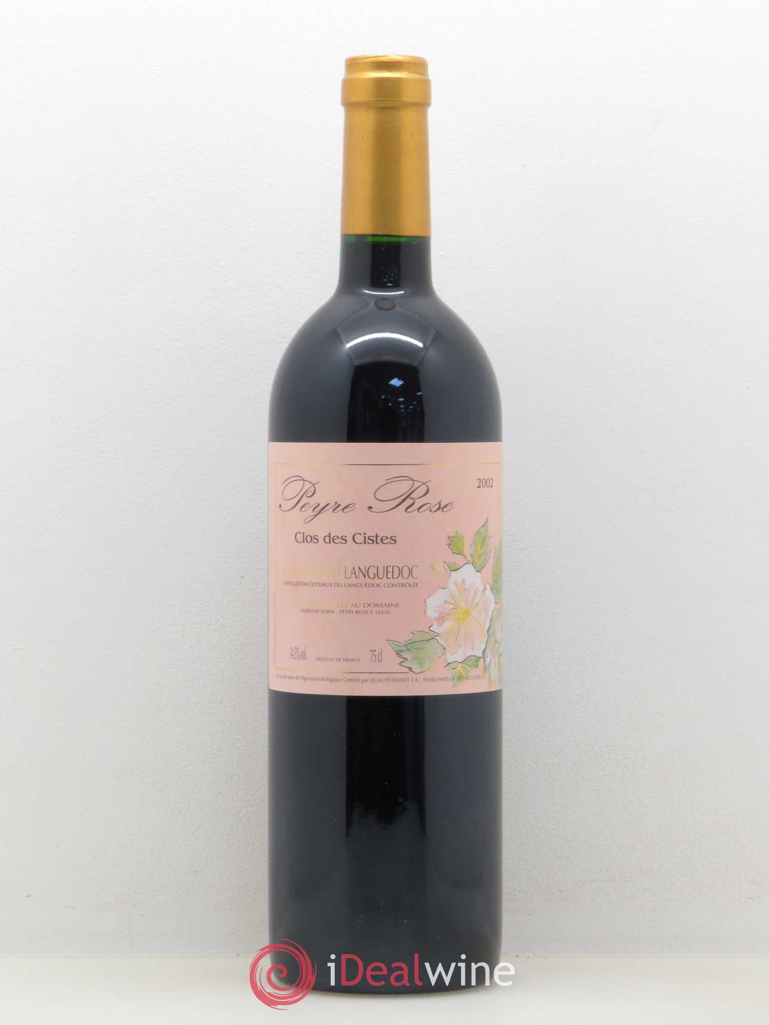 Vin de France (anciennement Coteaux du Languedoc) Domaine Peyre Rose Les Cistes Marlène Soria 2002 - Lot de 1 bouteille - 0